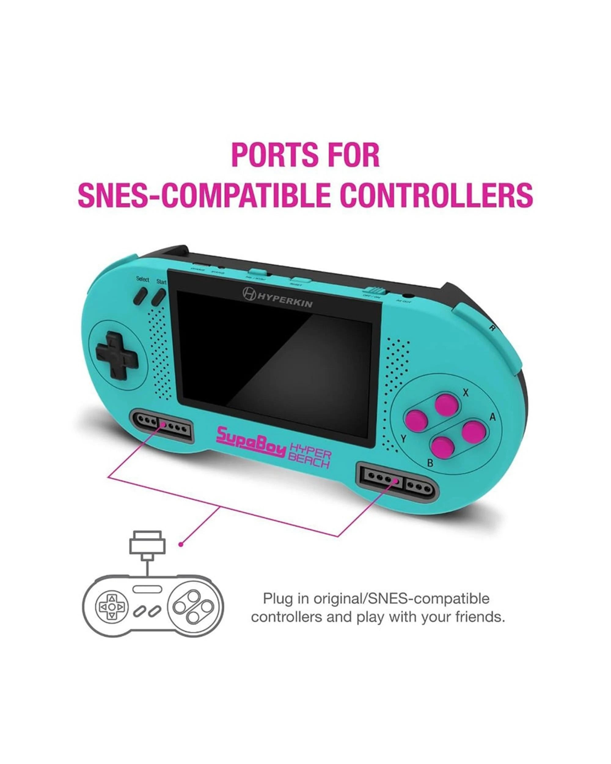 6 Hyperkin SupaBoy Portable Pocket Console for SNES - Blue, 6 of 8