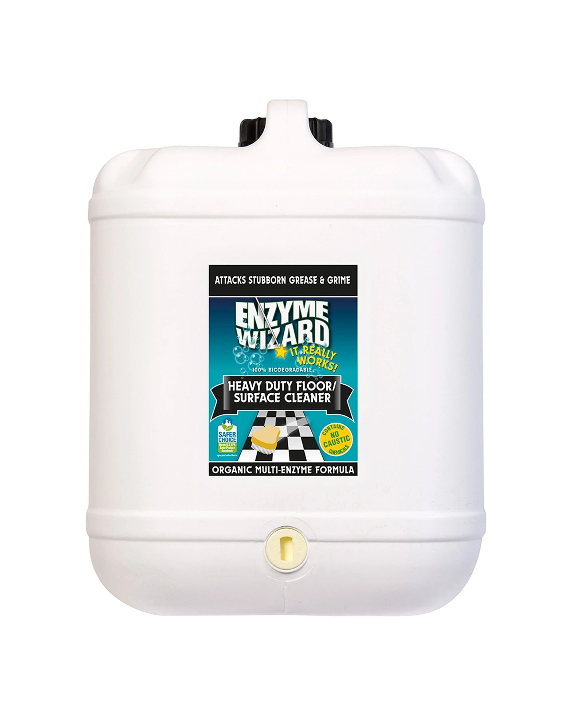1 Enzyme Wizard Industrial Heavy Duty Floor Surface Cleaner 20L - Clear, 1 of 1
