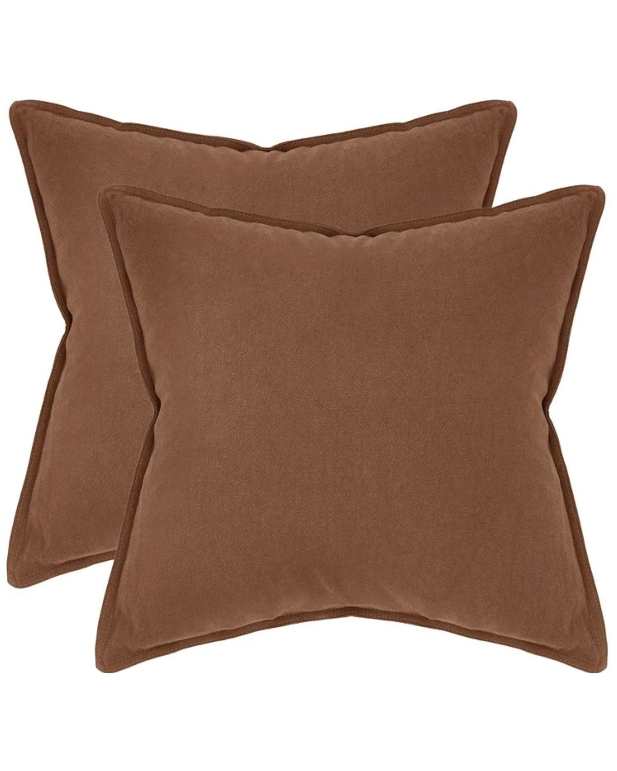 1 Gioia Casa 2-Pack Linen-Cotton Blend European Pillowcases - Cocoa Brown, 1 of 4
