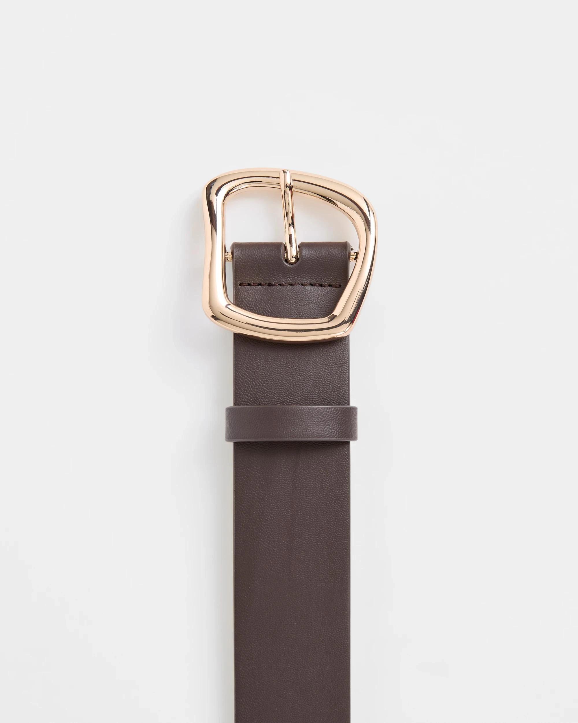 3 Target Wavy Buckle Jean Belt CHOCOLATE, 3 of 3