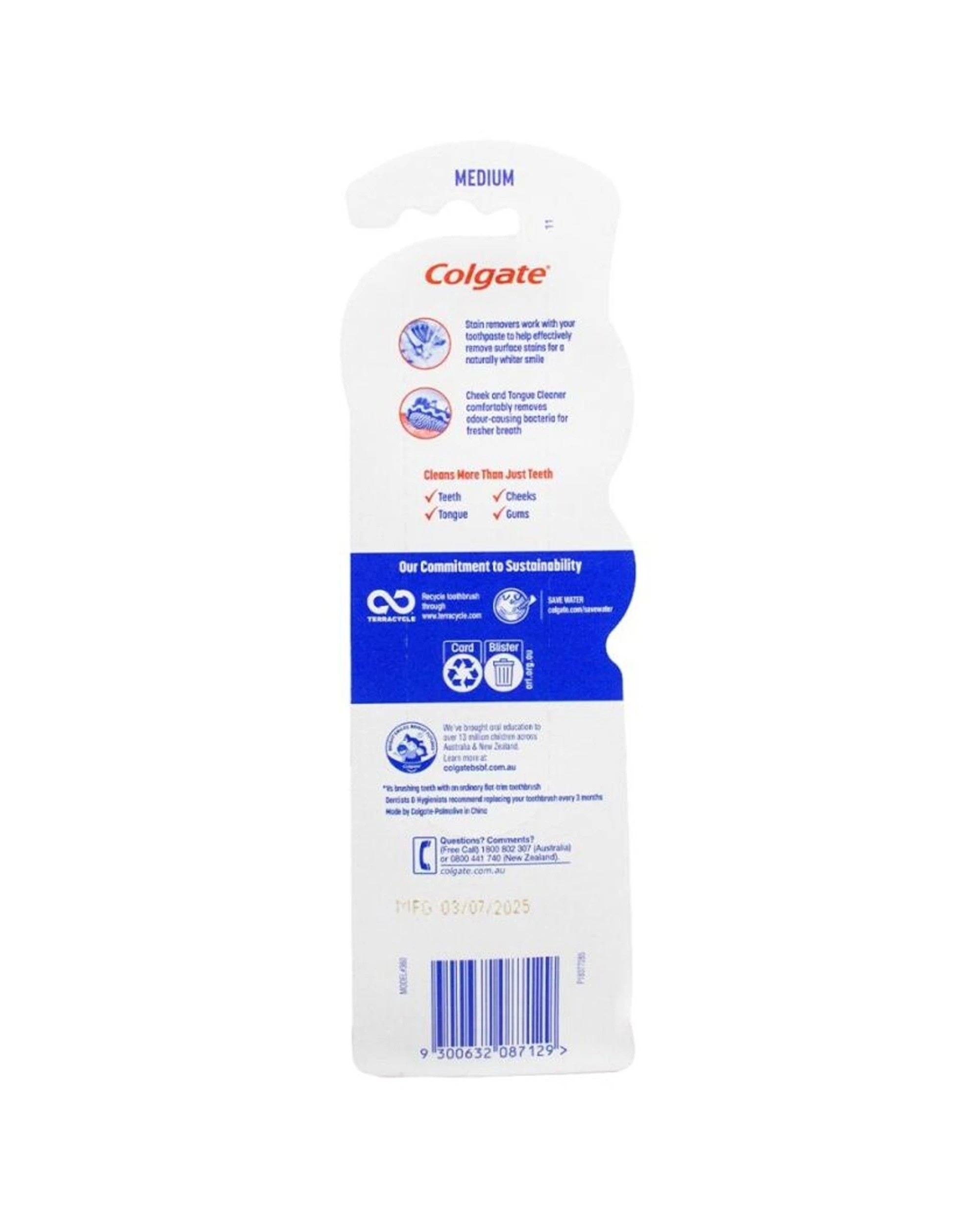 3 Colgate Optic Toothbrush 6PK Medium Firmness Soft Bristles Dental Care - White, 3 of 3