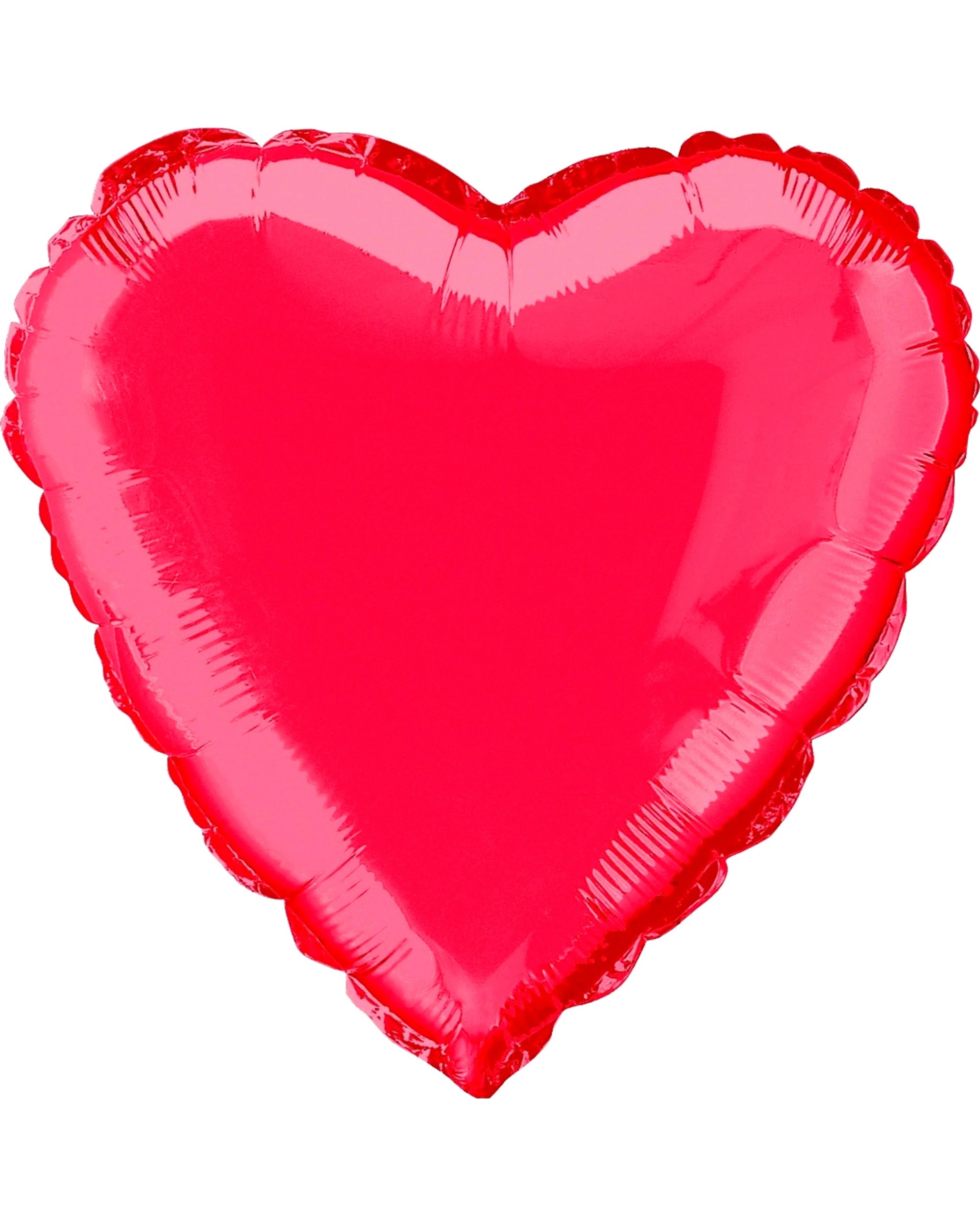 1 Unique Heart Shaped Foil Balloon 45cm - Red, 1 of 1