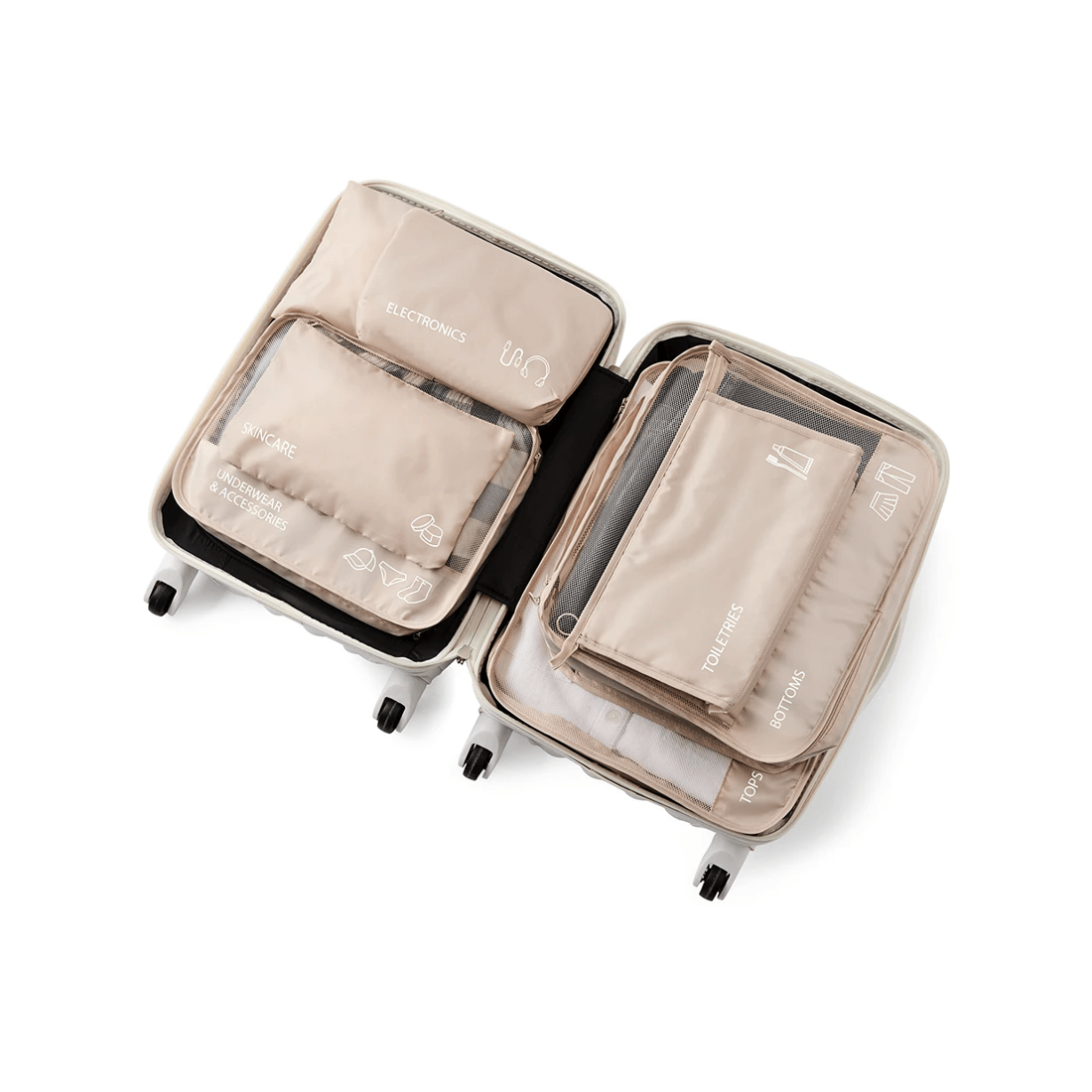 9 7 Piece Packing Cube - Beige, 9 of 10