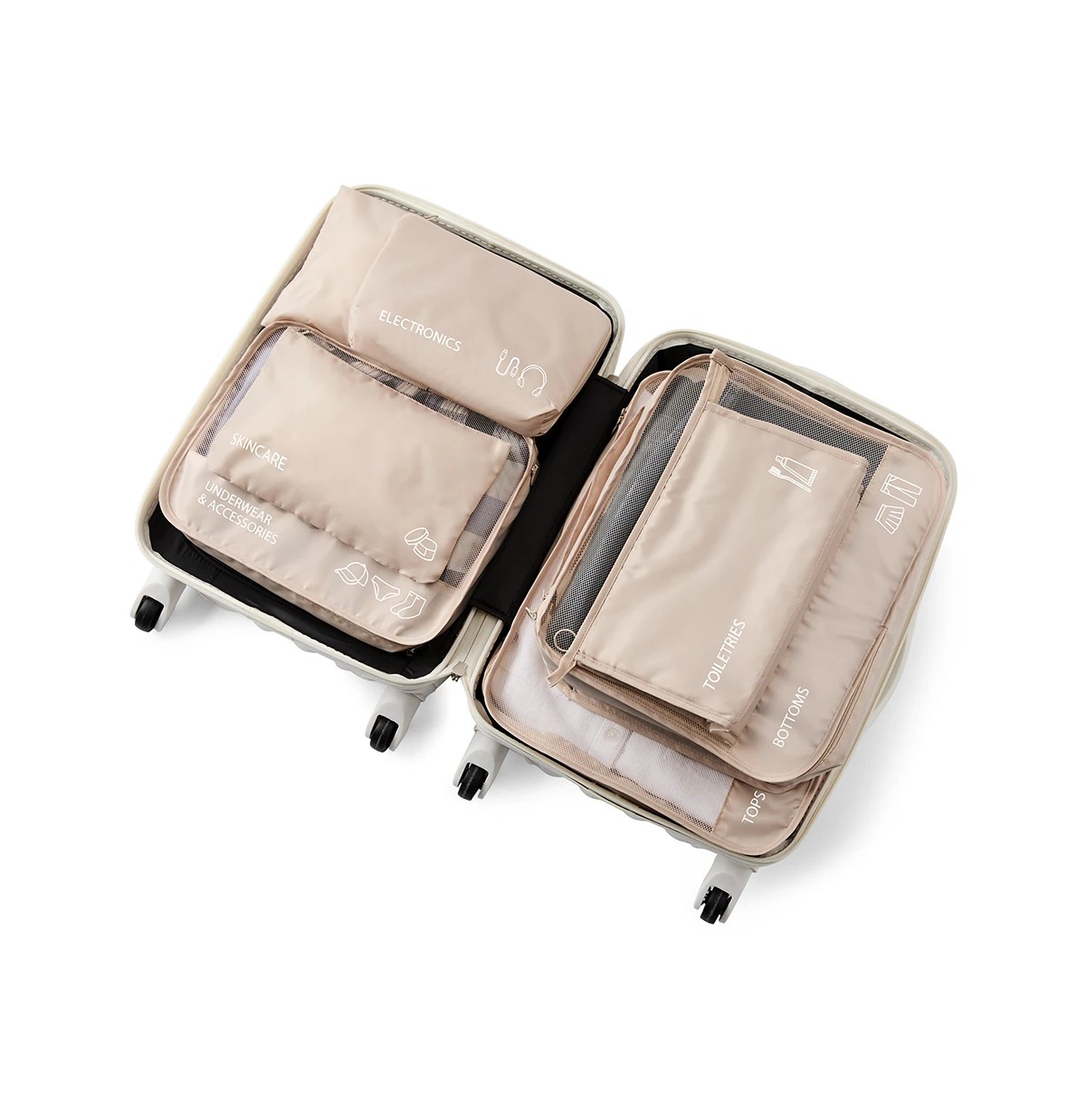 9 7 Piece Packing Cube - Beige, 9 of 10