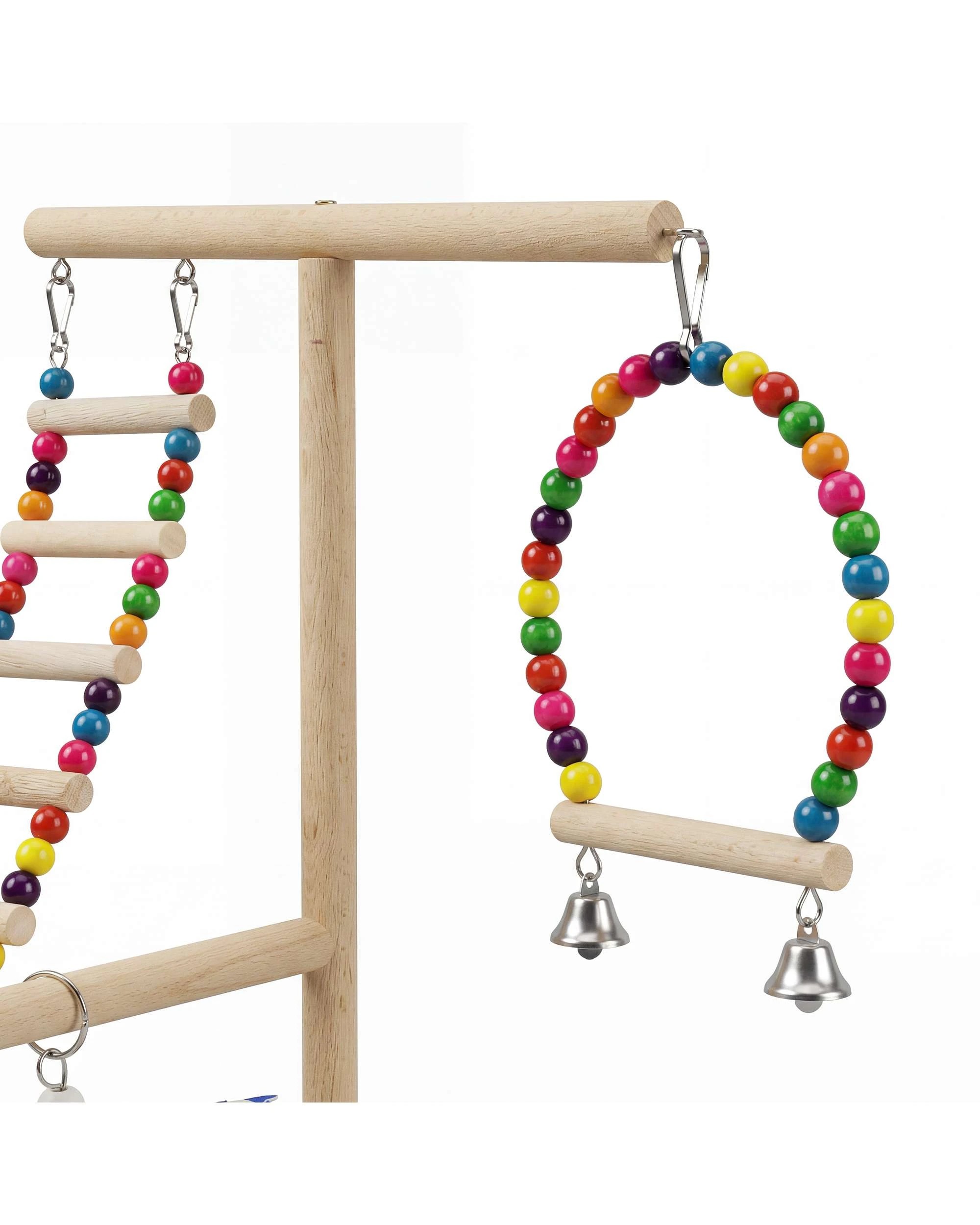 9 Advwin Bird Playground Natural Wood Parrot Playstand, 9 of 10