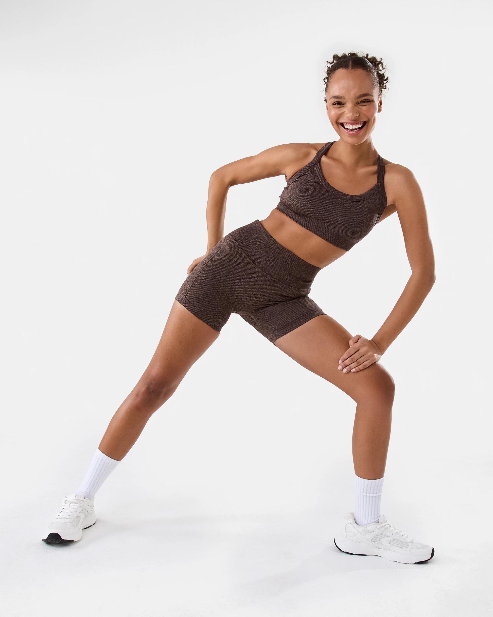 2 Active Womens Seamfree Support Crop Top Drk Espres, 2 of 9