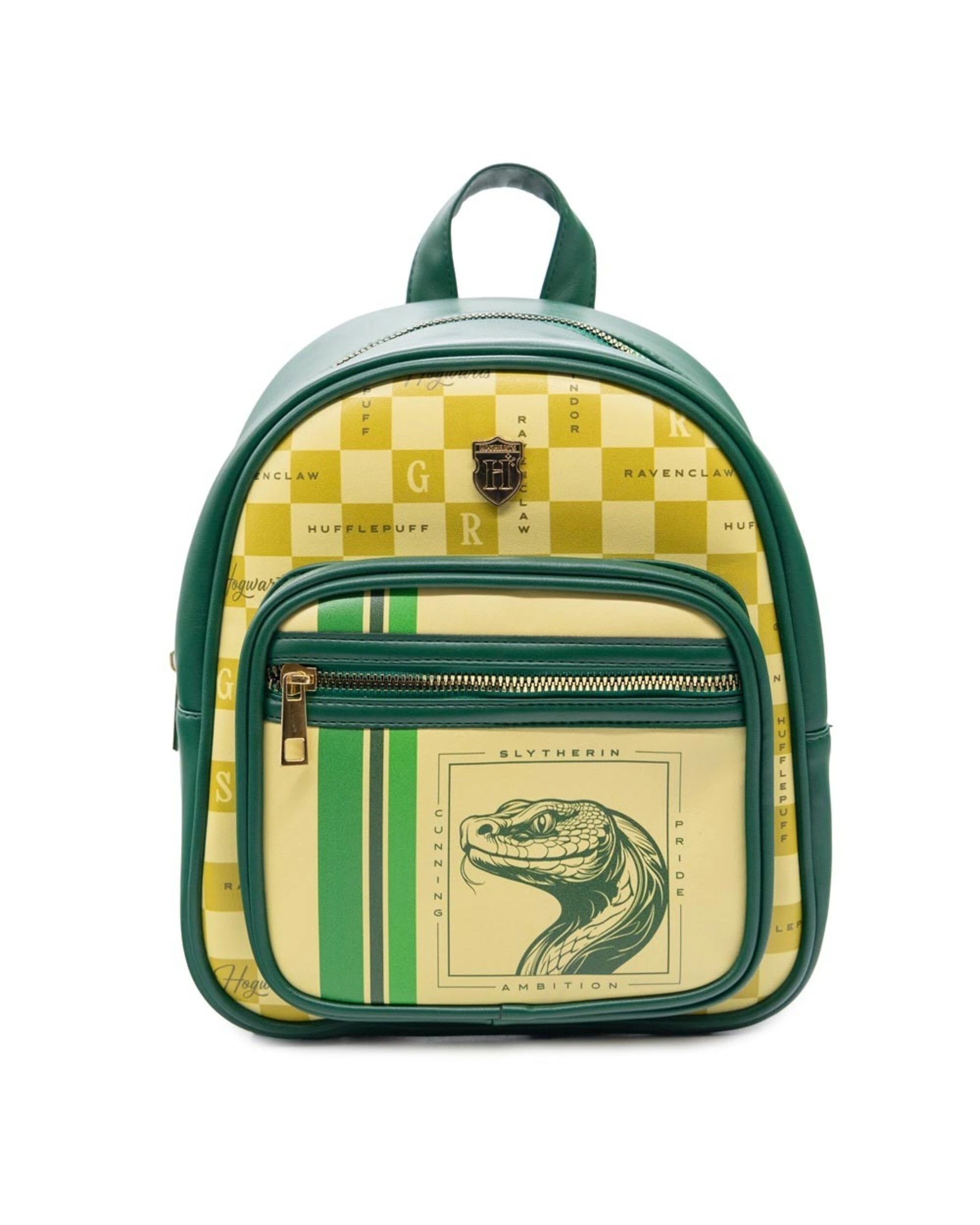 1 Harry Potter - Checkered Slytherin Mini Backpack - Green, 1 of 5