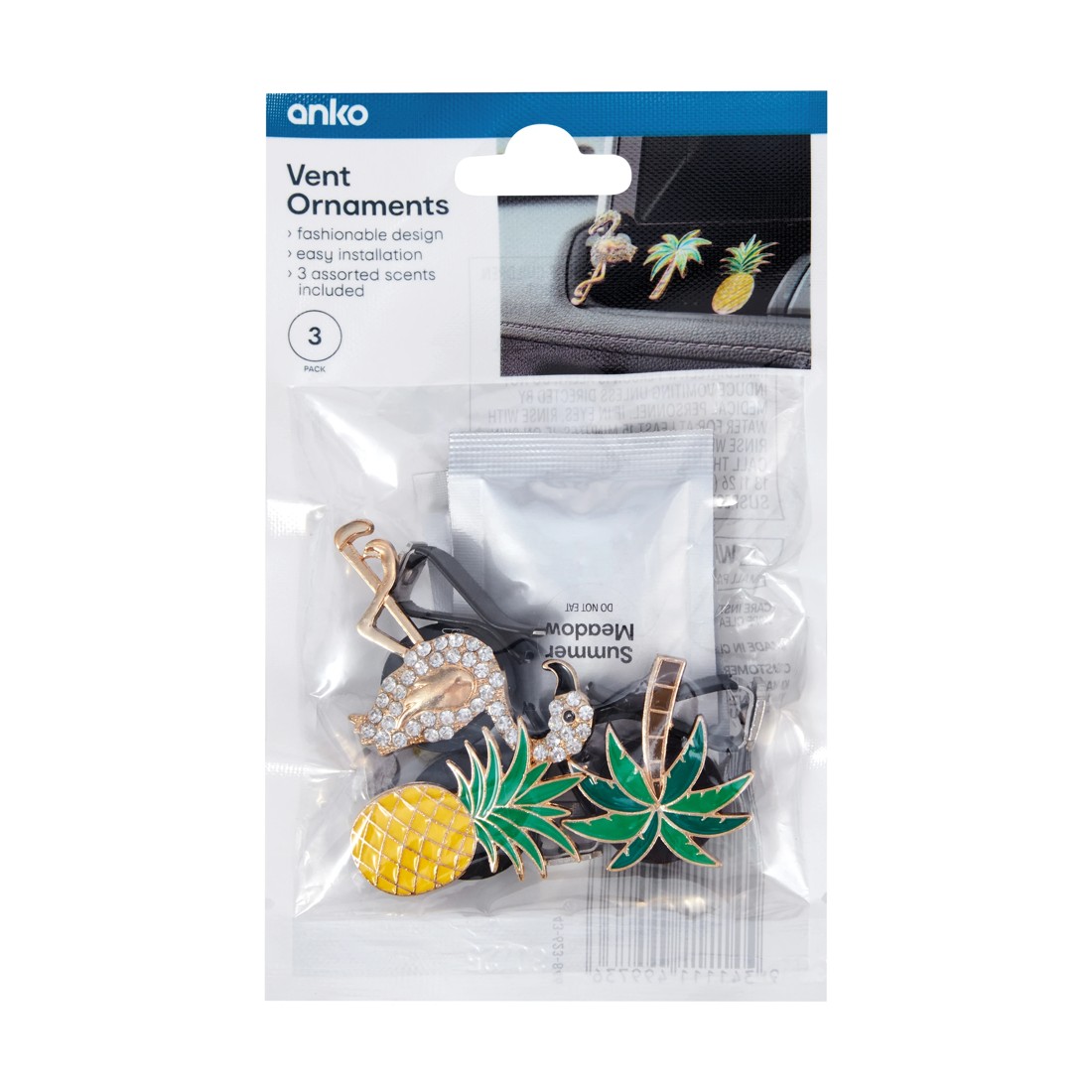 1 3 Pack Vent Ornaments - Assorted, 1 of 4