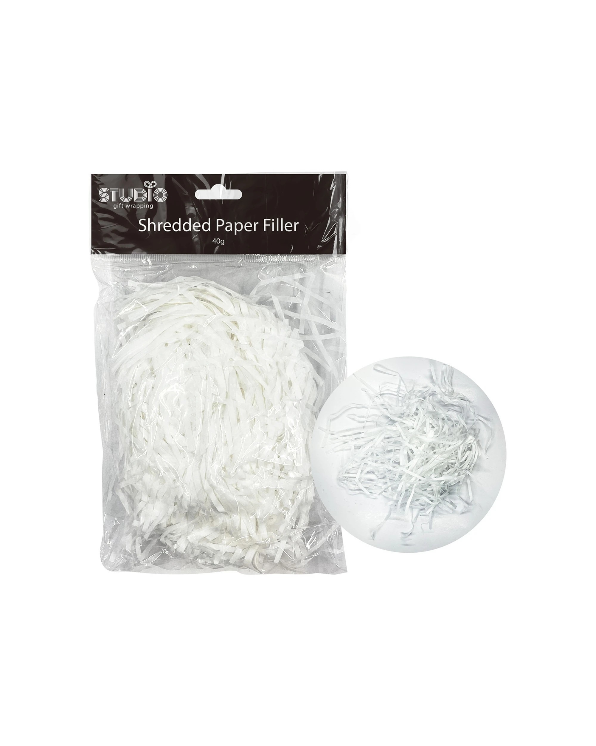 1 Studio Gift Wrapping 40g Filler/shredded Paper  Decoration Present Decor - White, 1 of 3