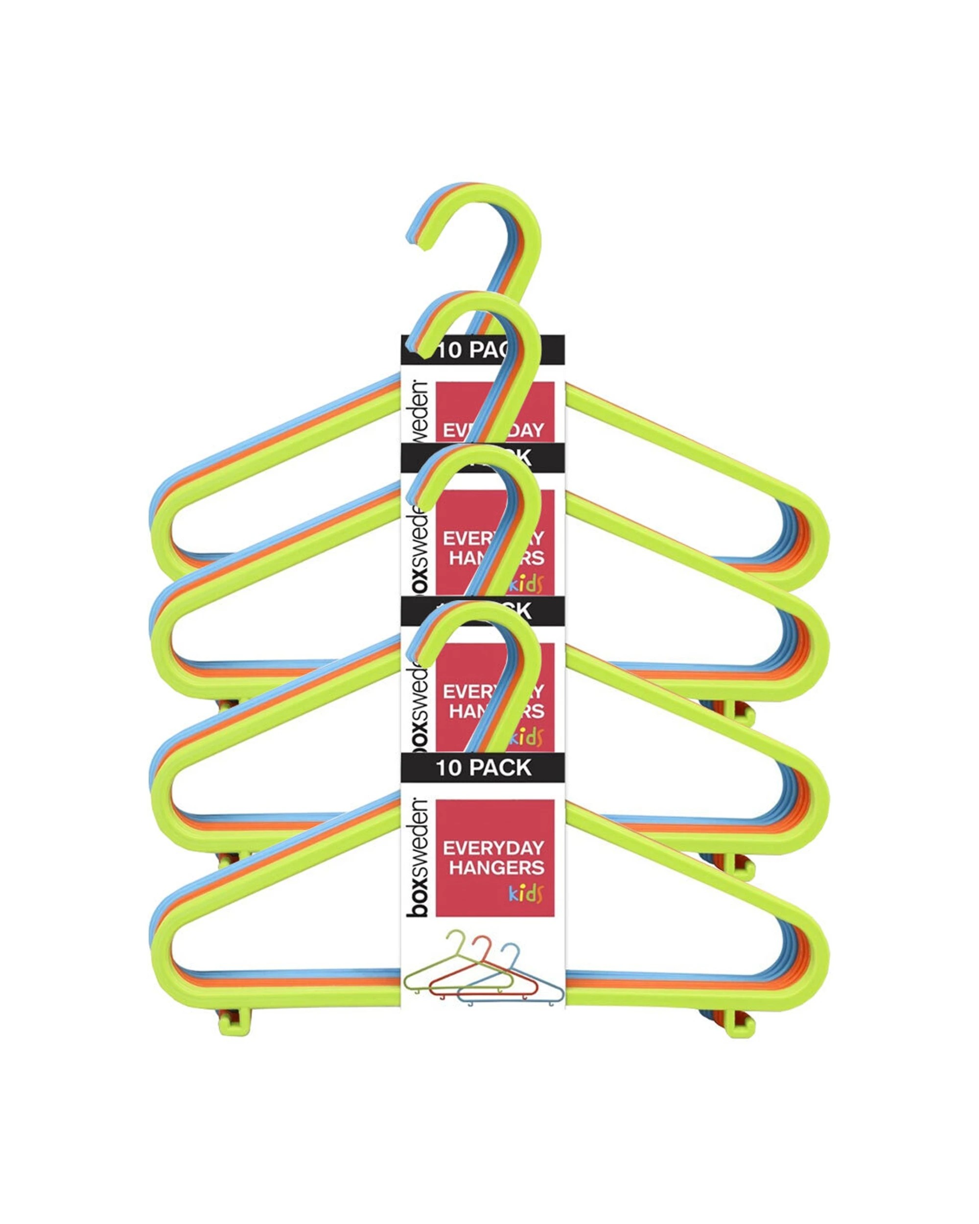 1 Boxsweden 40PK Kids Plastic Hangers Pack Suitable For Children - Multi, 1 of 4