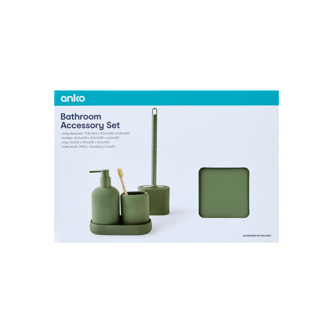 9 Bathroom Accessory Set - Green, 9 of 10