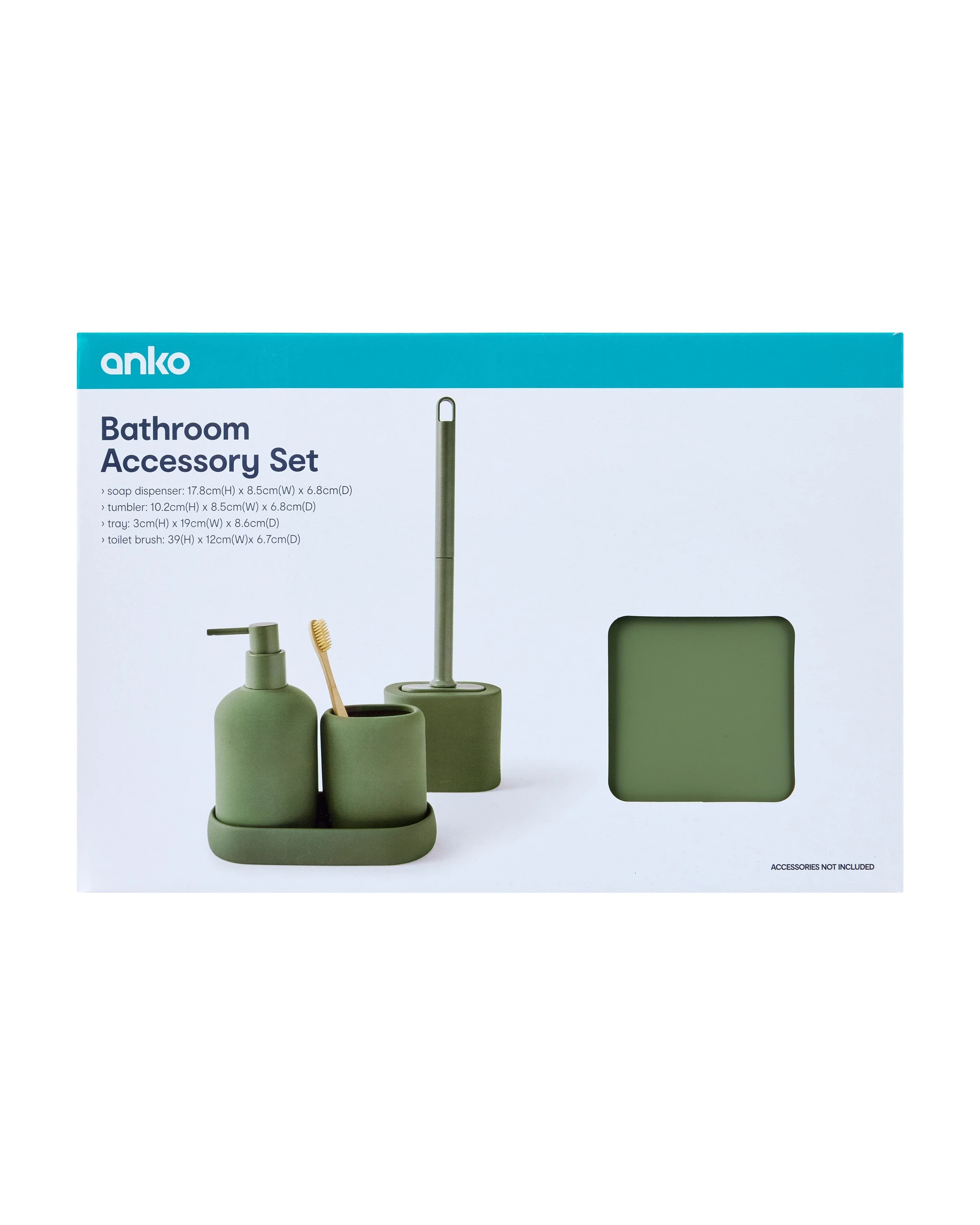 9 Bathroom Accessory Set - Green, 9 of 10