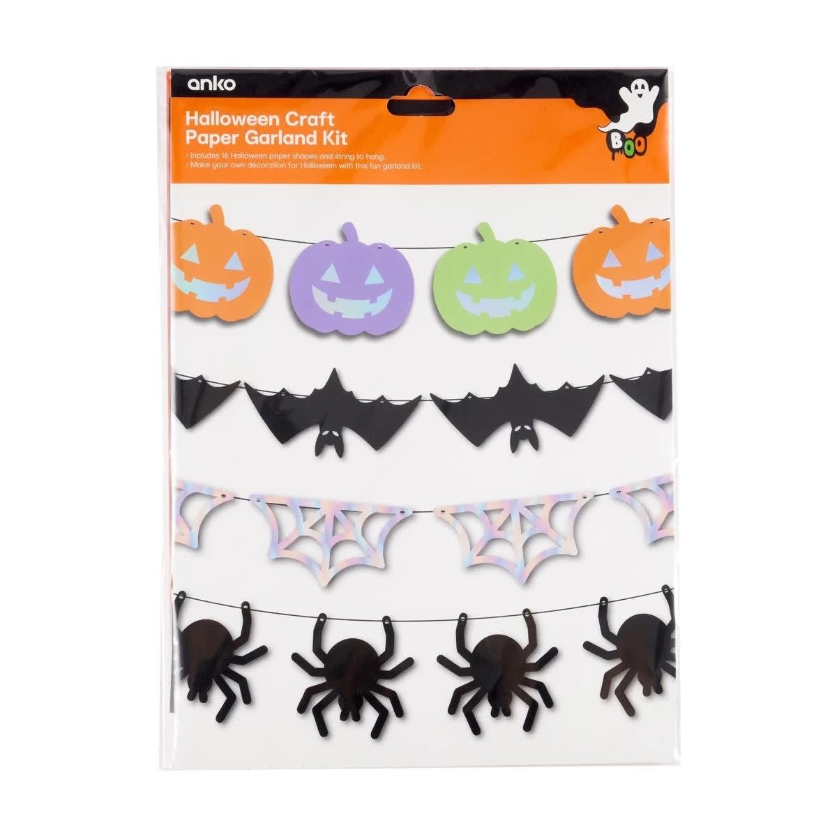 1 Halloween Craft Paper Garland Kit, 1 of 3