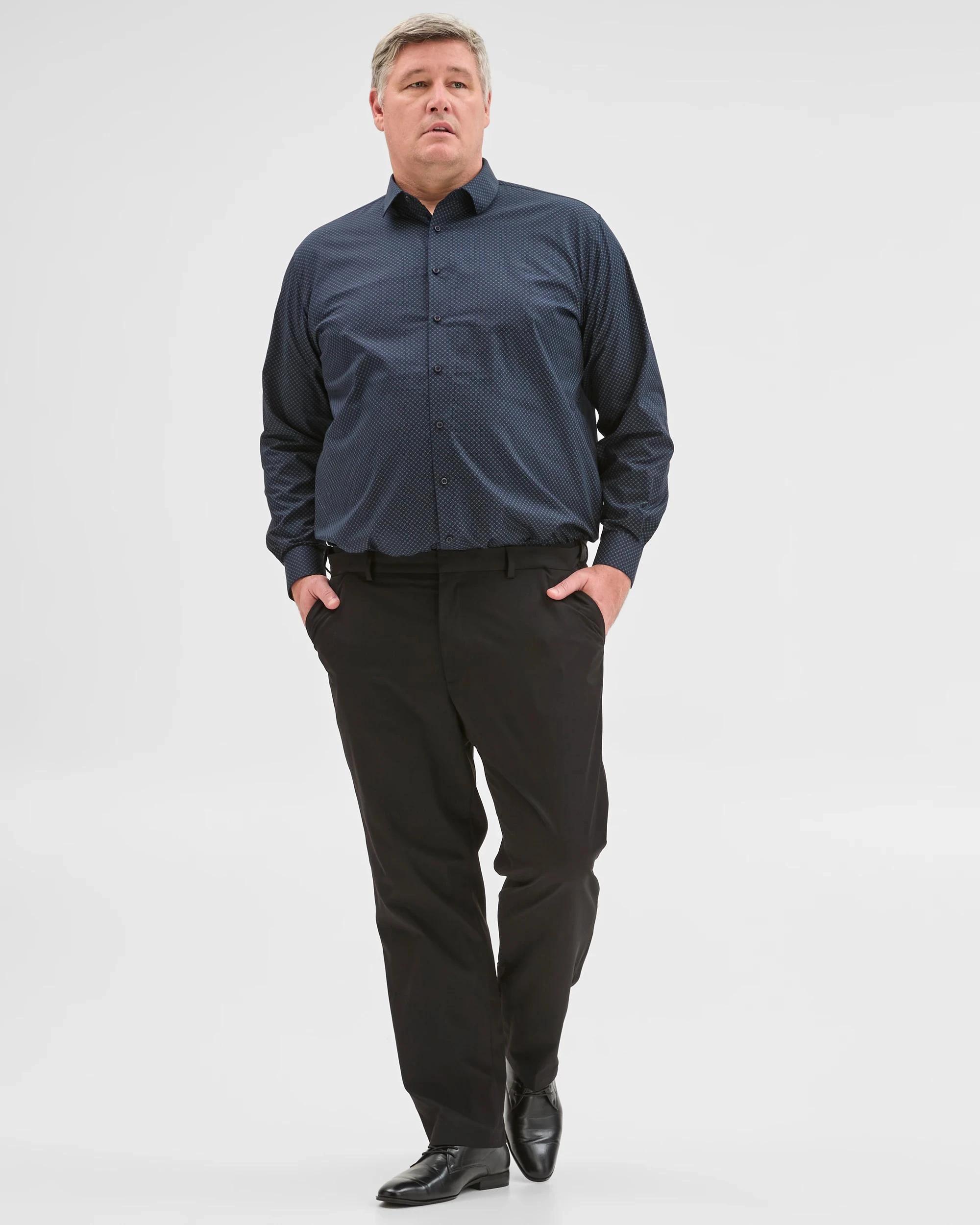 2 Target Plus Size Geo Print Business Shirt NAVY GEO, 2 of 5