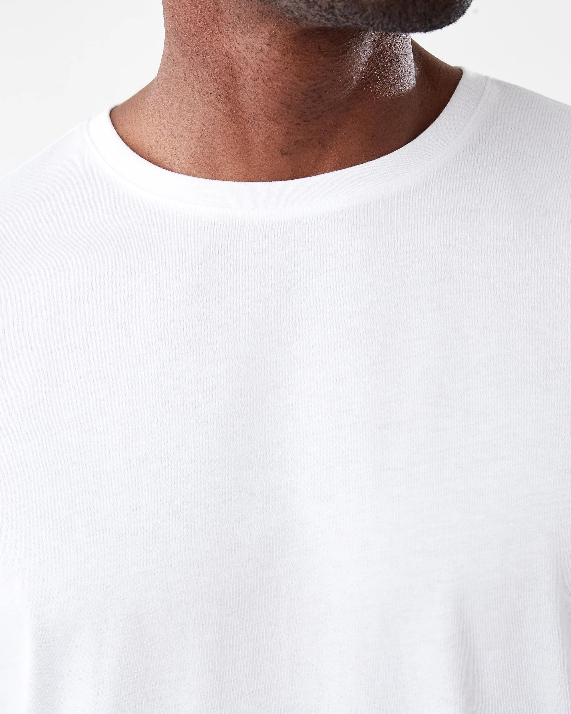 5 Plain Crew Neck T-shirt WHITE, 5 of 7