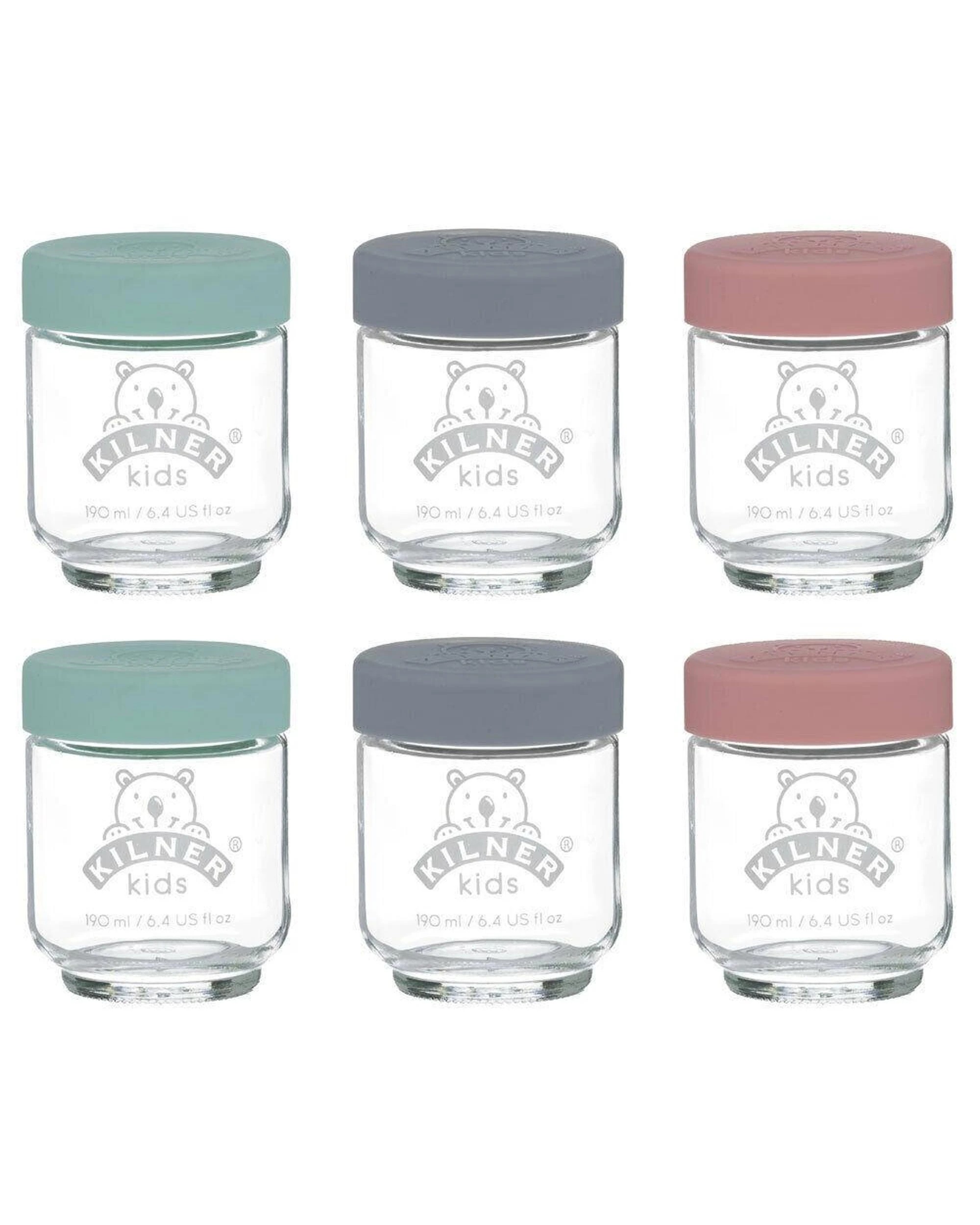 5 Kilner Kids 12pc Glass Jar Canister Baby Food Storage Set W Lid 190ml, 5 of 5