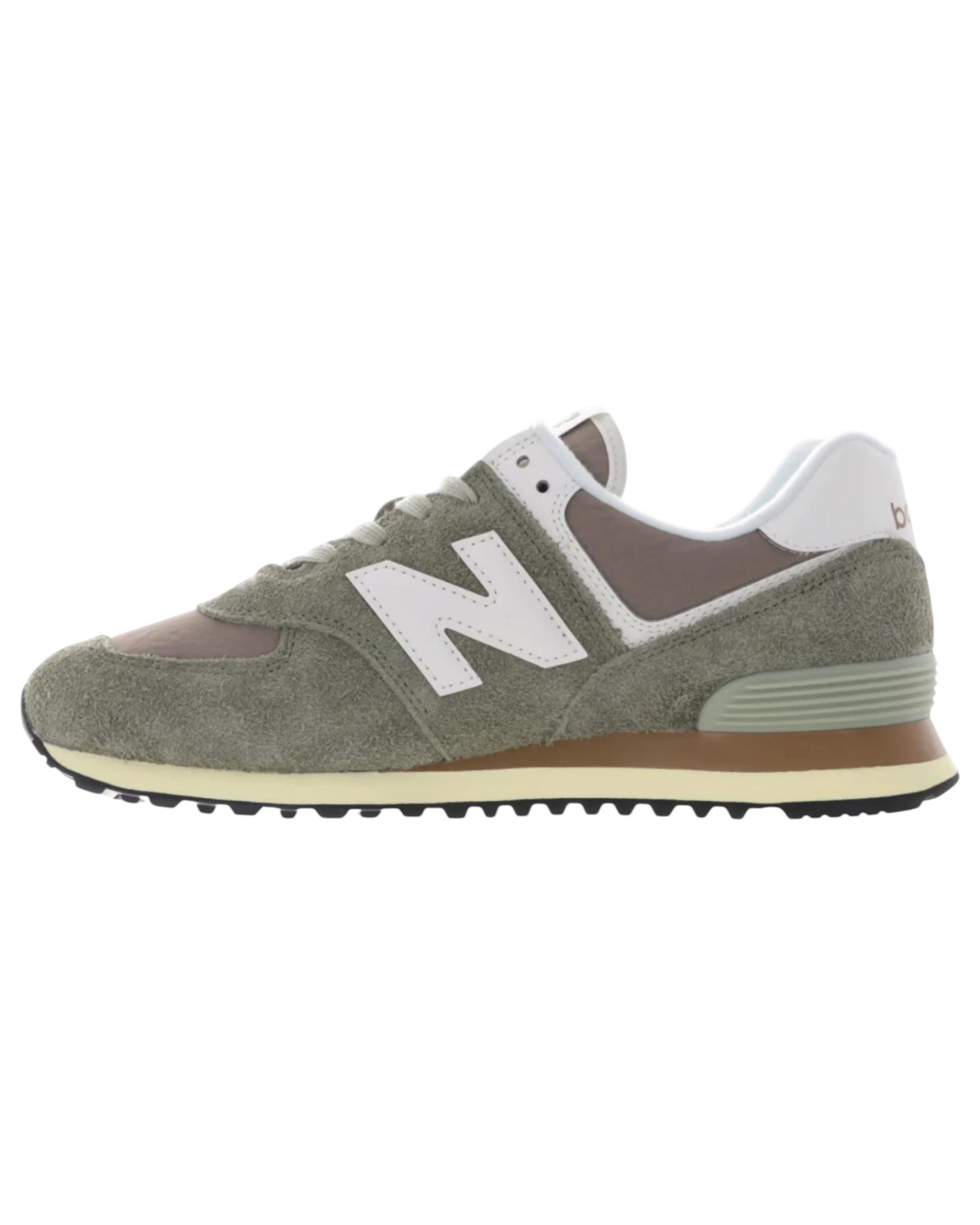 2 New Balance Mens 574 Dark Olivine Athletic Shoes DARK OLIVINE, 2 of 4