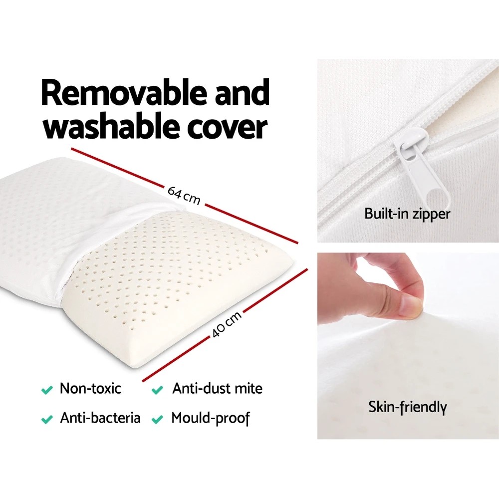 2 Giselle Bedding  Latex Pillow Classic Twin Pack - White, 2 of 9