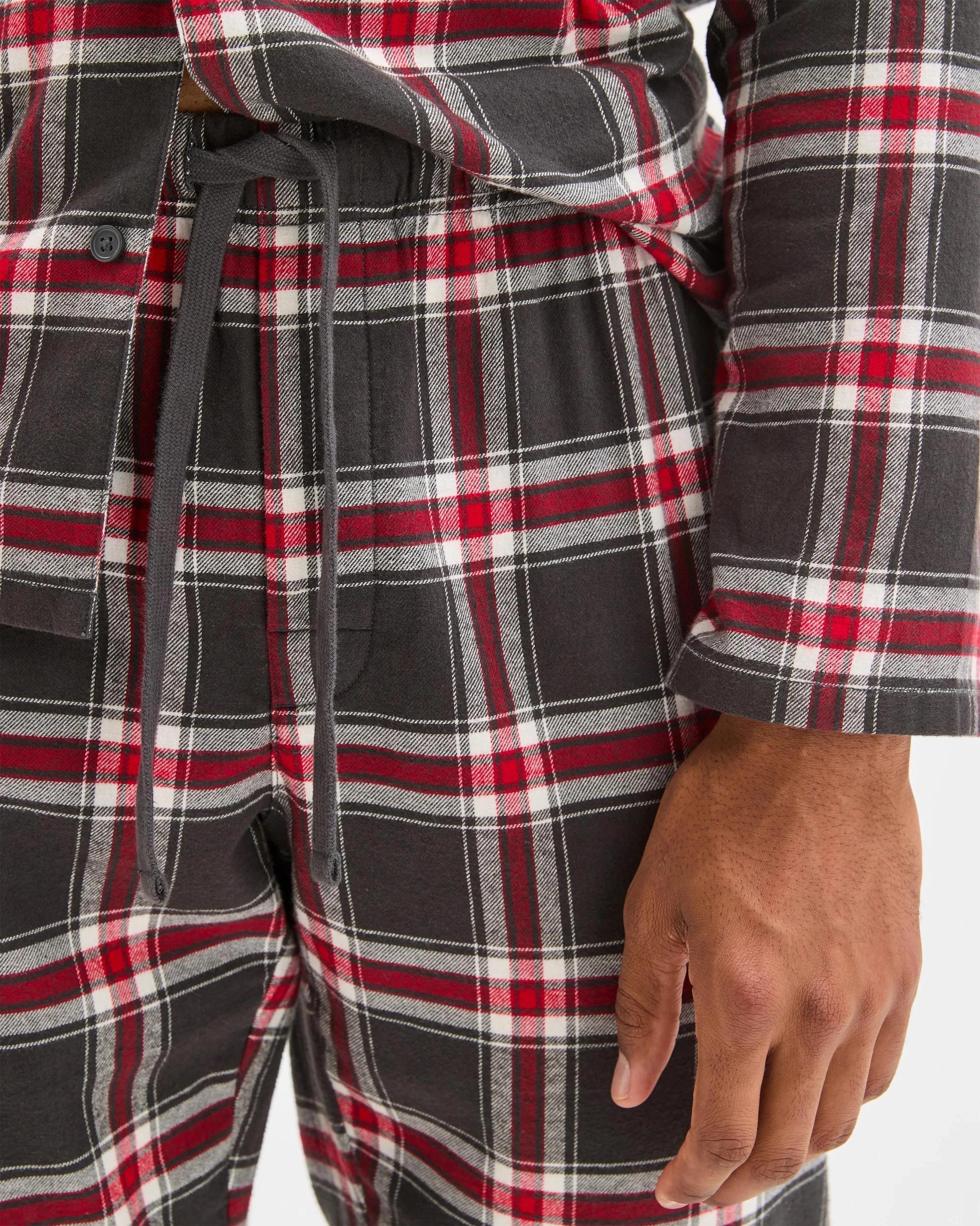 7 Target Man Flannelette Pyjama Set CHARCOAL CHECK, 7 of 7
