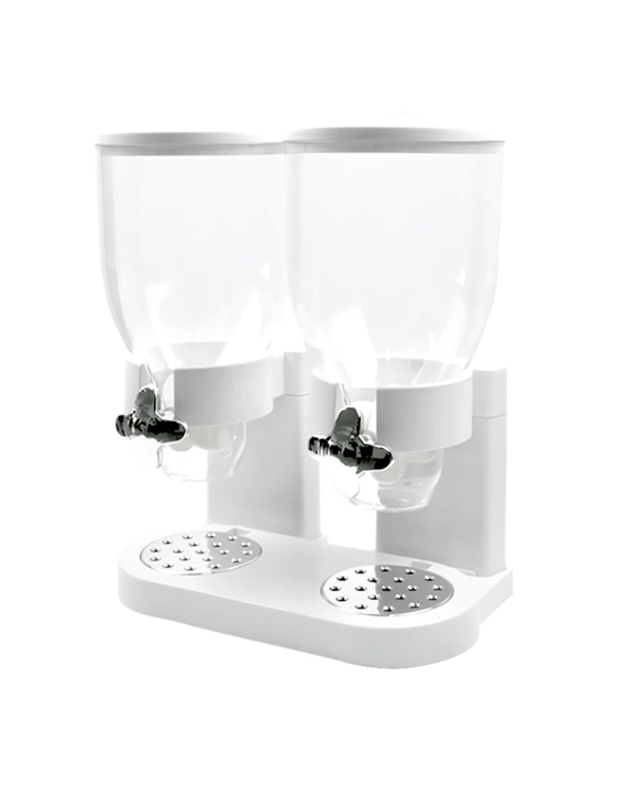 Toque Double Cereal Dispenser - White