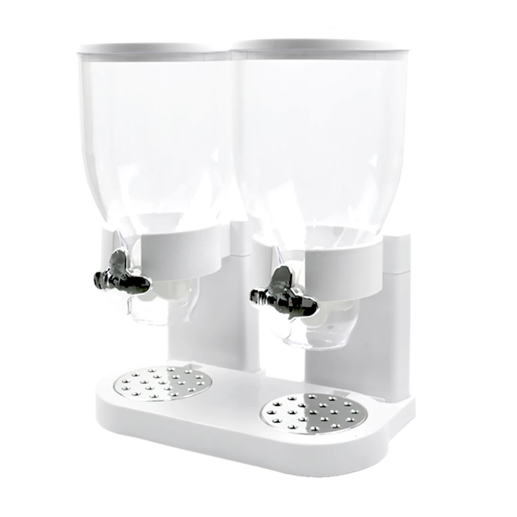 1 Toque Double Cereal Dispenser - White, 1 of 8