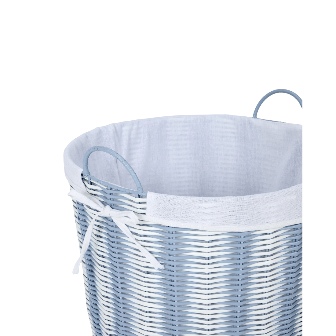 3 Rattan Look Laundry Hamper - Blue, 3 of 7