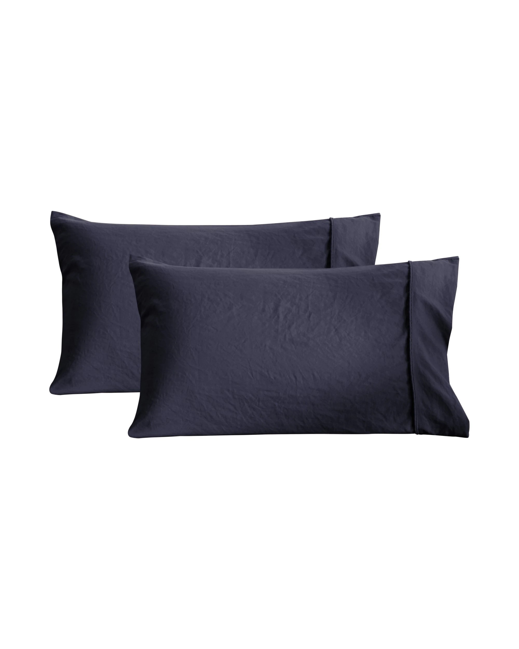 5 Dreamaker Superfine Washed Microfibre Standard Pillowcase Twin Pack - Navy, 5 of 5