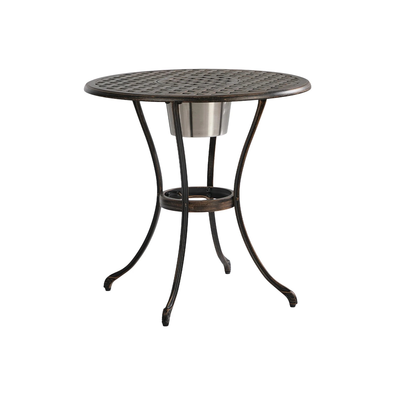 6 Livsip 3 Pieces Outdoor Patio Set Table Chairs Bistro Setting Cast Aluminium - Bronze, 6 of 7