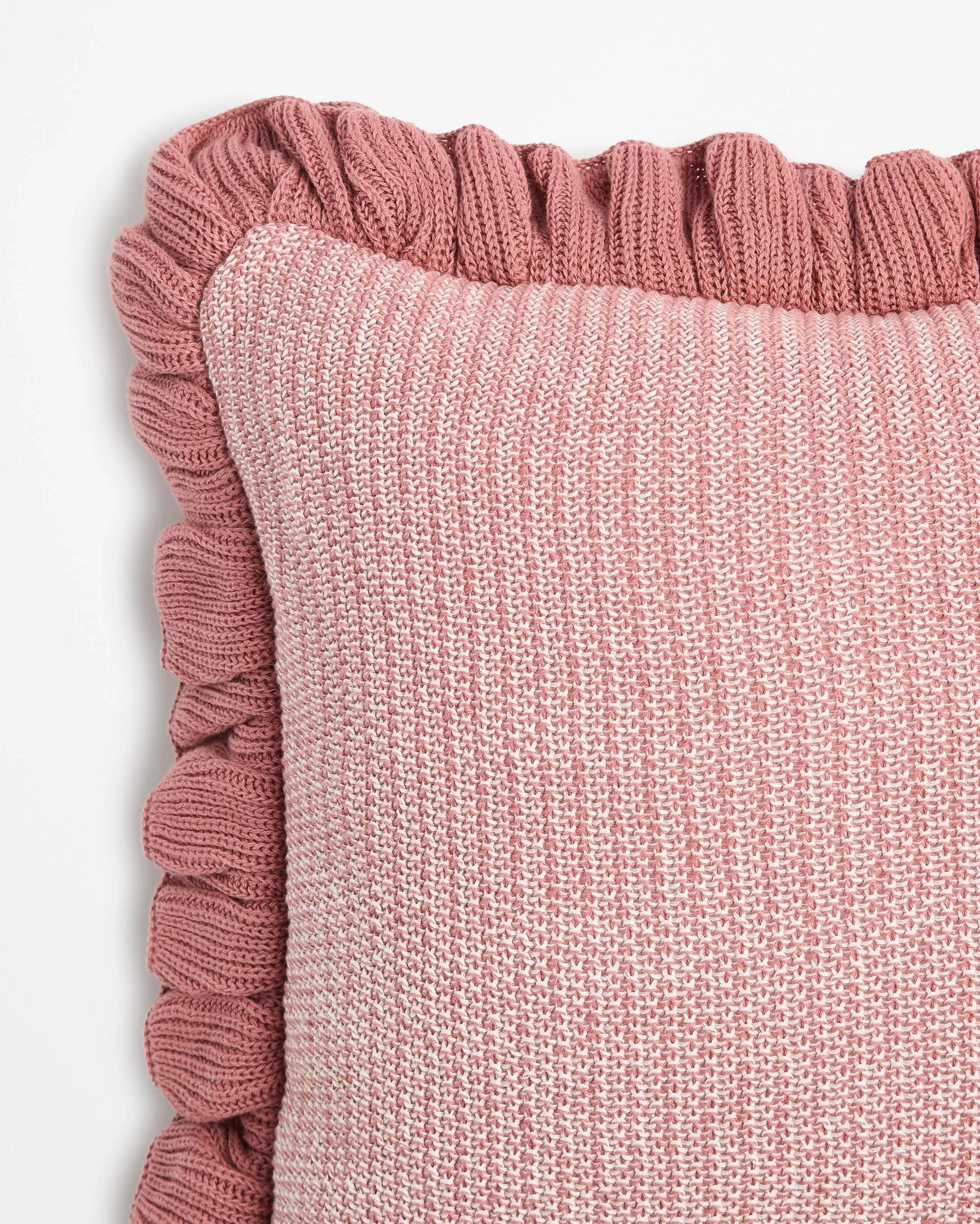 2 Target Kaya Knit Ruffle Cushion - Pink, 2 of 2