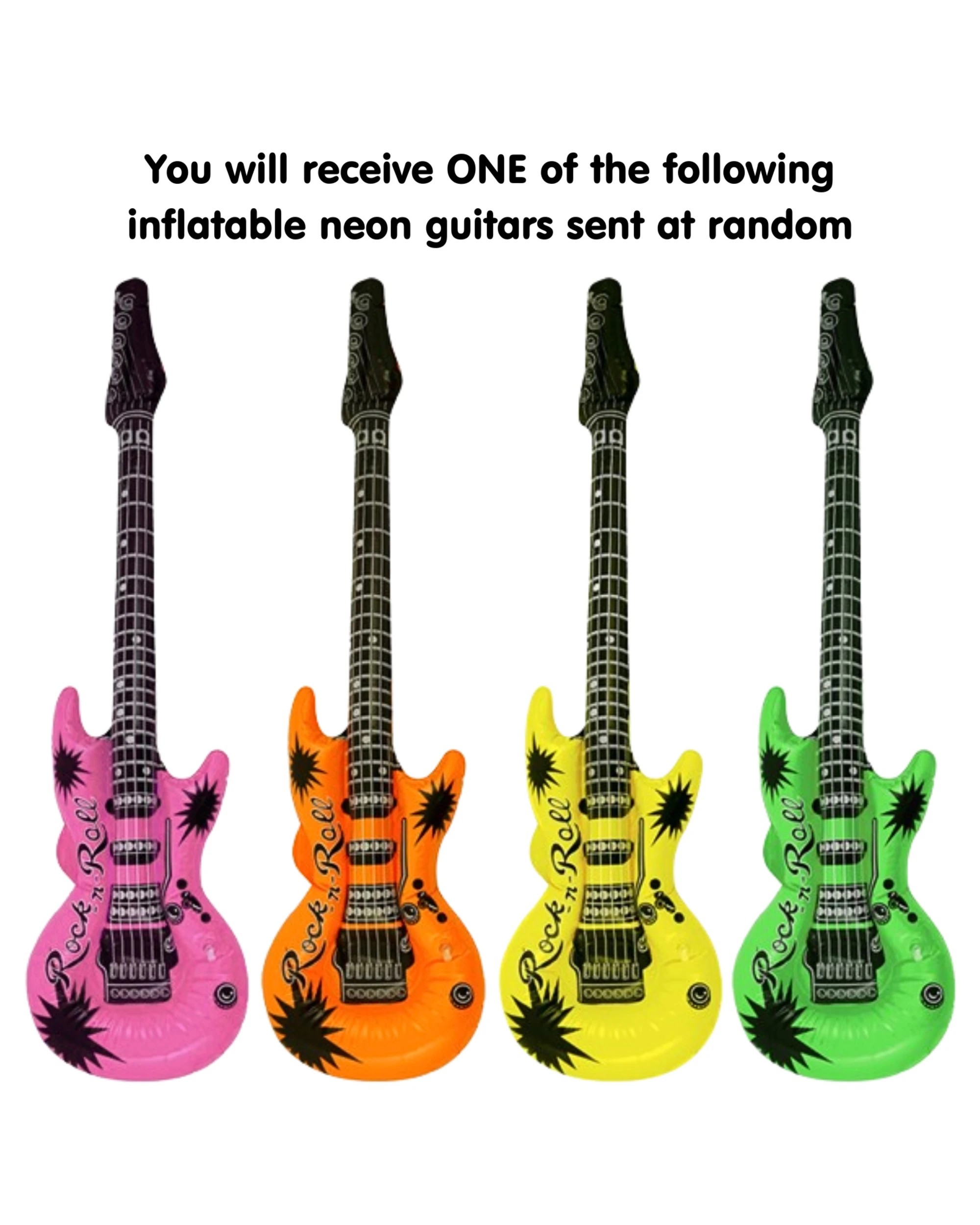 2 Alpen Inflatable Neon Guitar Assorted, 2 of 3