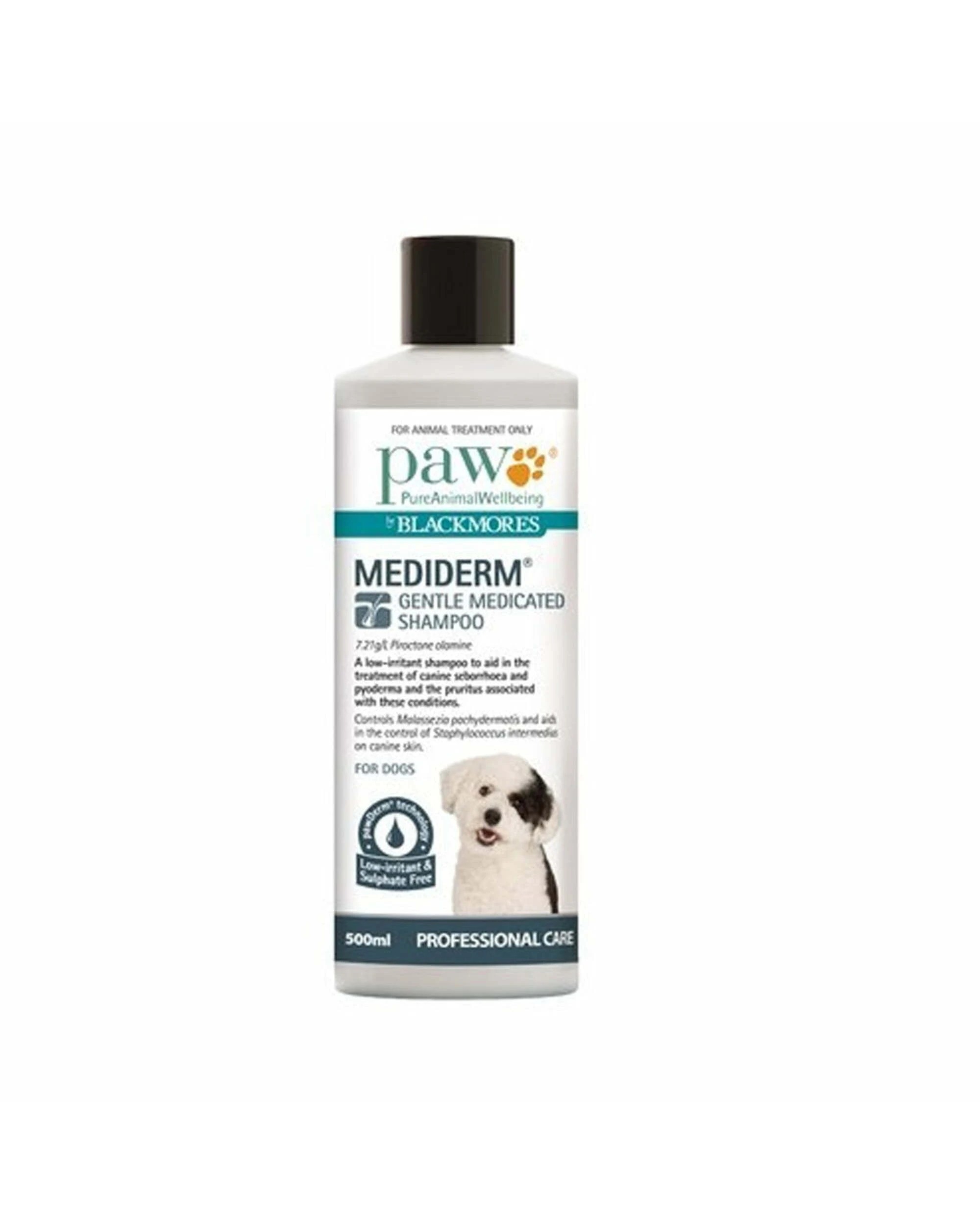 1 Paw By Blackmores Mediderm Gentle Medicated Shampoo For Dogs 500ml, 1 of 1