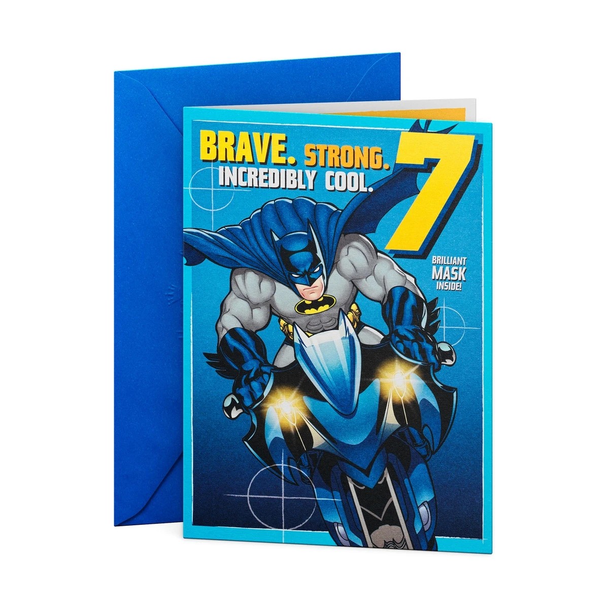 1 Hallmark Birthday Card for Kids - Batman with Cut-out Mask, 1 of 3