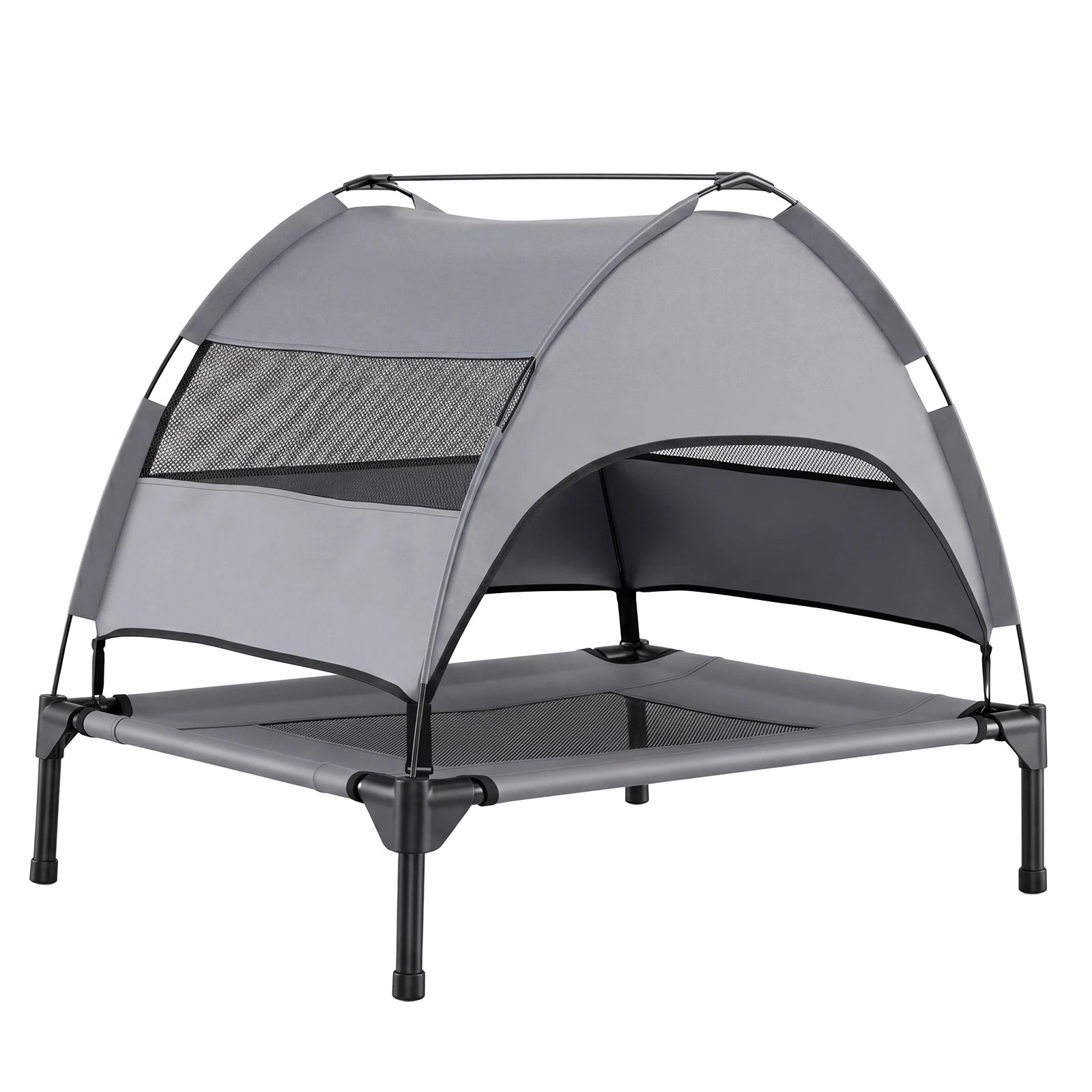 1 Costway Elevated Dog Bed Raised Pet Bed w/Canopy 78.5 x 63 x 70cm, 1 of 3