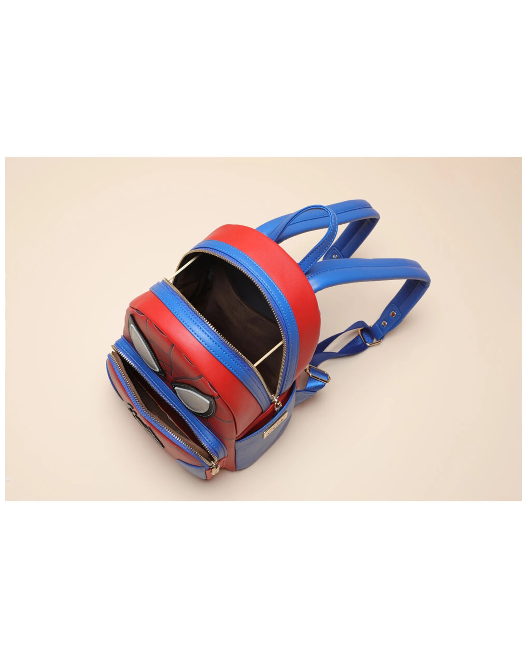 6 Marvel Spiderman Deluxe PU Leather Kids Backpack 25x12x29cm Polyester Lining - Red, 6 of 6