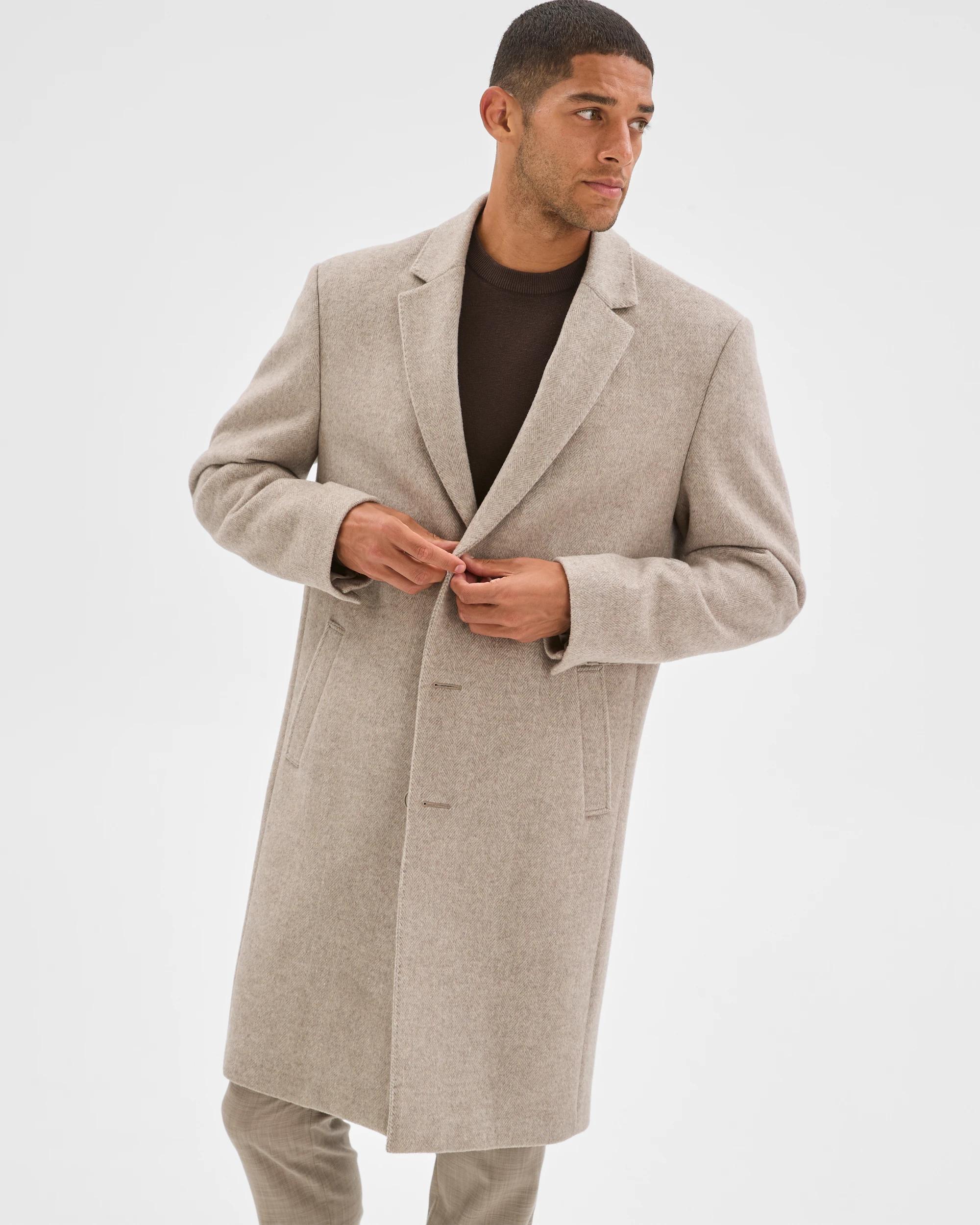 4 Preview Long Sleeve Long Coat OATMEAL, 4 of 8