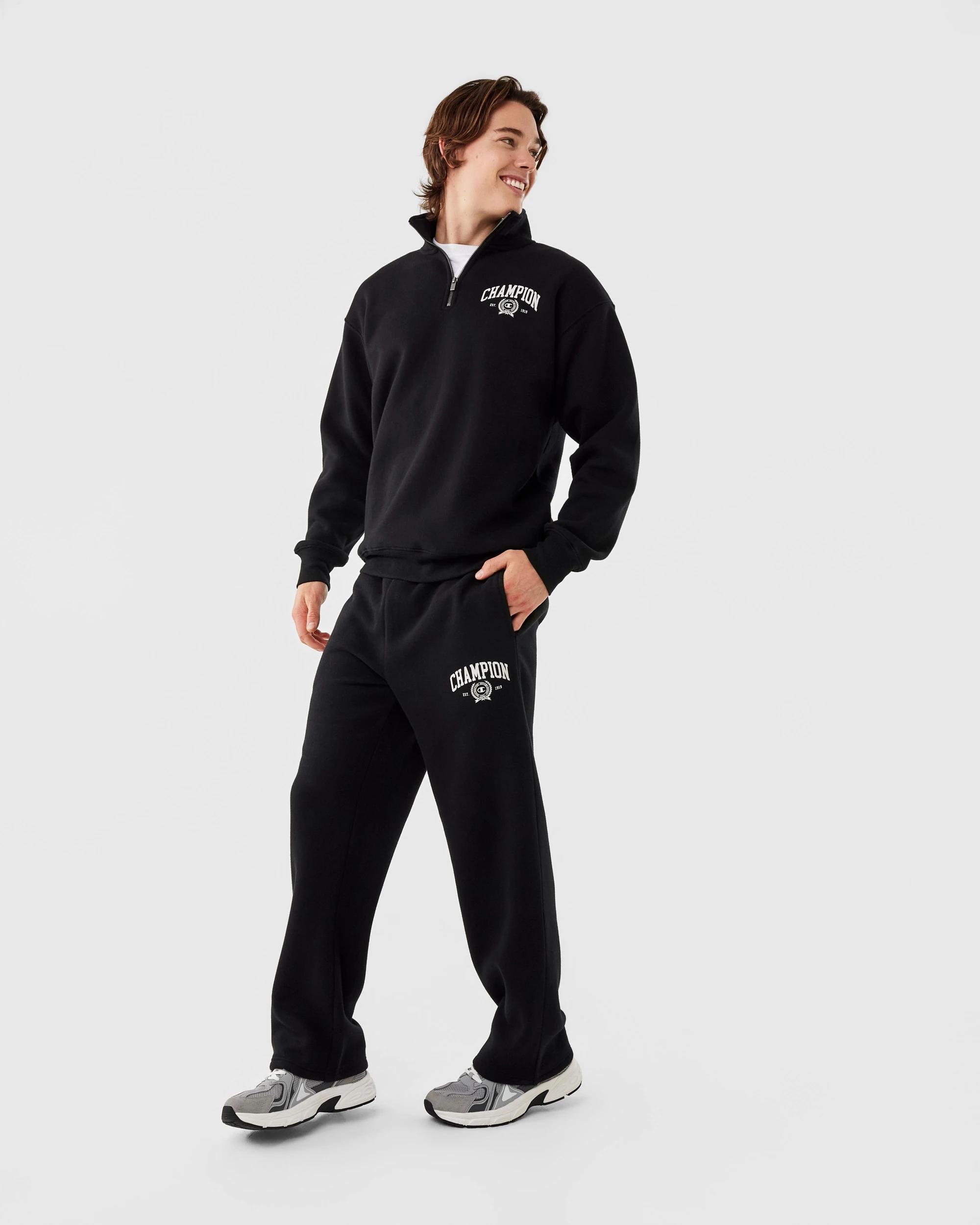 3 Champion Varsity Mens Straight Leg Trackpants Black, 3 of 7