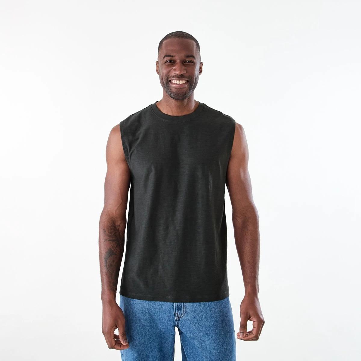 1 Oversized Slub Muscle OYSTER BLACK, 1 of 6