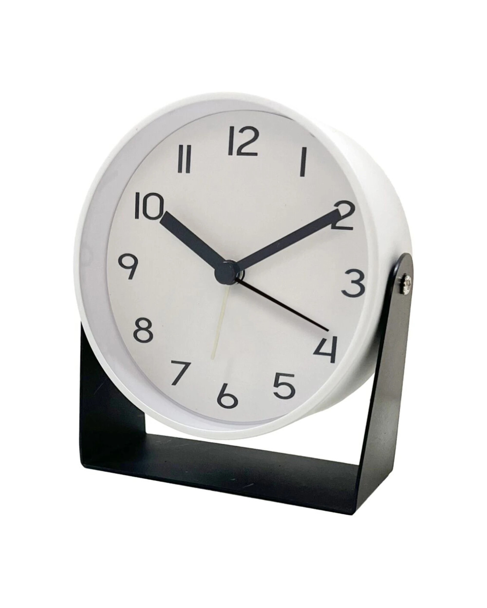 1 Wicked Sista Hayden Alarm Clock Silent Movement Built In Light - White, 1 of 2