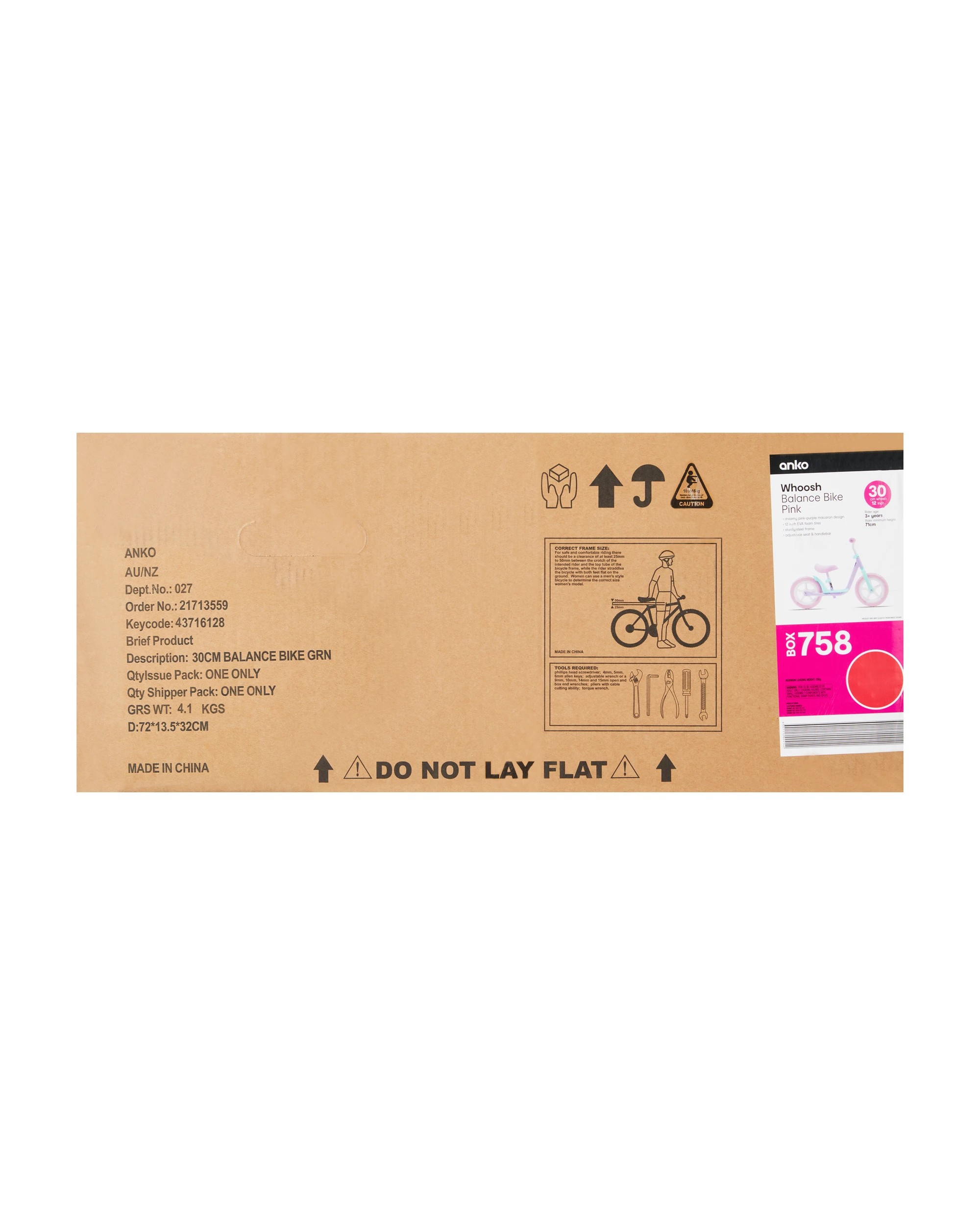 7 30cm Whoosh Balance Bike - Pink, 7 of 8