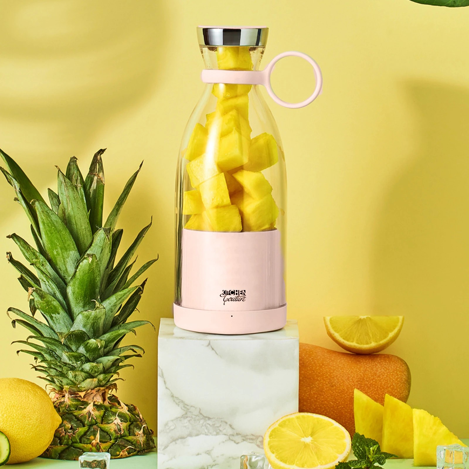 2 Kitchen Couture Fusion Portable Blender Electric Hand Held Mixer Shaker Maker - Pink - Pink, 2 of 4