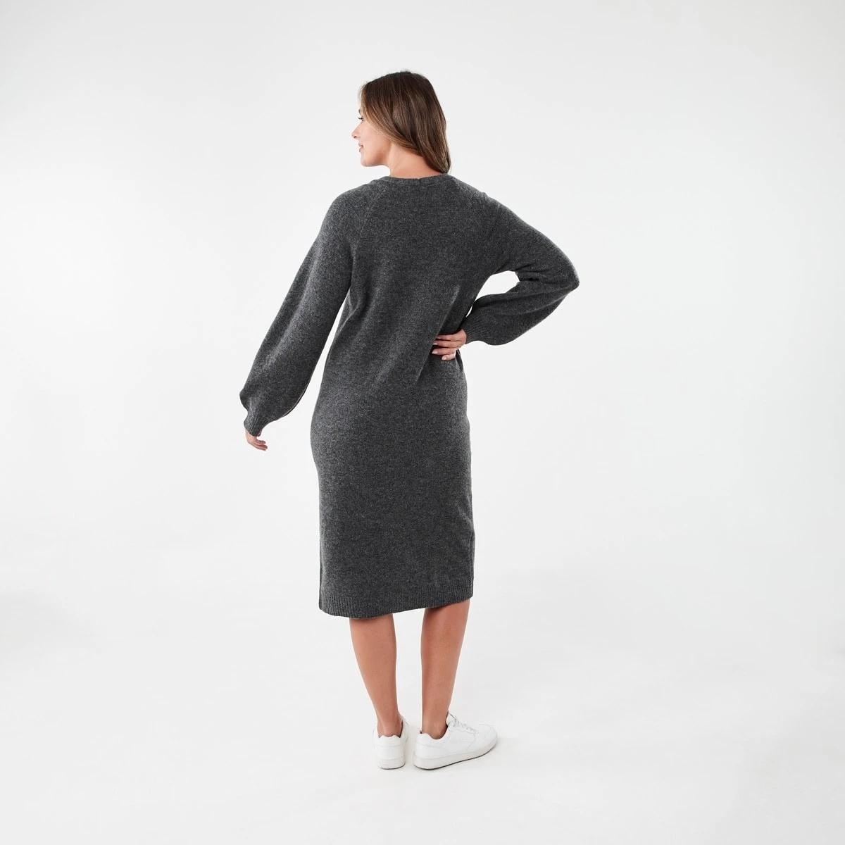 3 Long Sleeve Cardigan Knit Midi Dress Gry Chmrle, 3 of 6