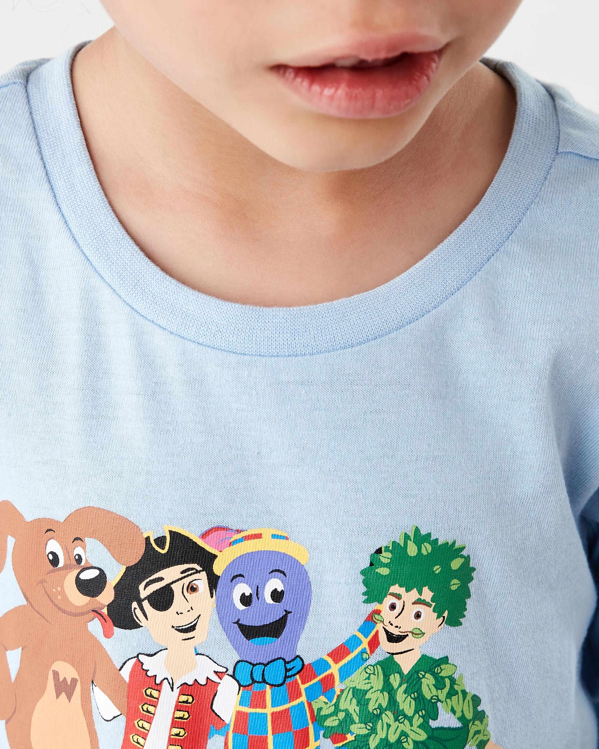 4 Wiggles License Rib Pyjama Set Blu Stripe, 4 of 10