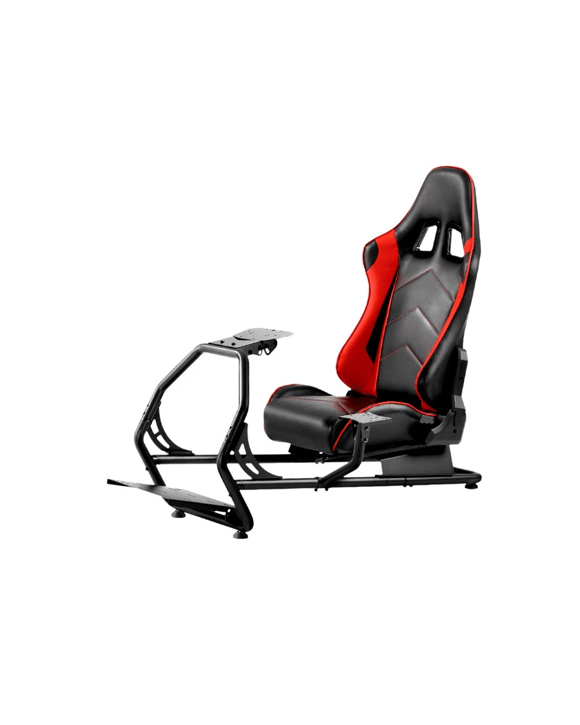 Artiss Racing Simulator Cockpit Steering Wheel Adjustable Gaming Chair PVC Seat