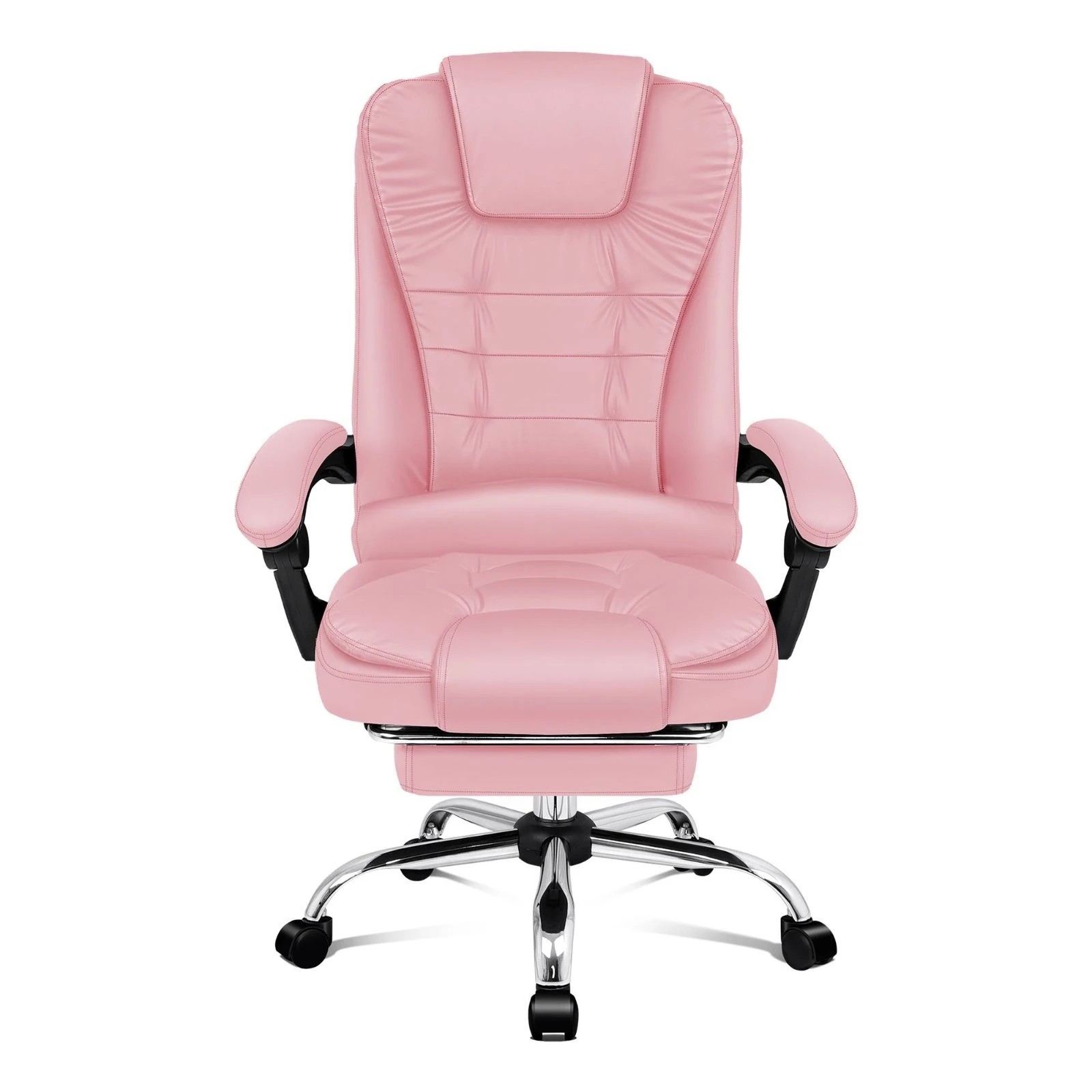 5 Alfordson Office Chair Gaming Executive Computer Racer Footrest PU Leather Seat - Pink, 5 of 10