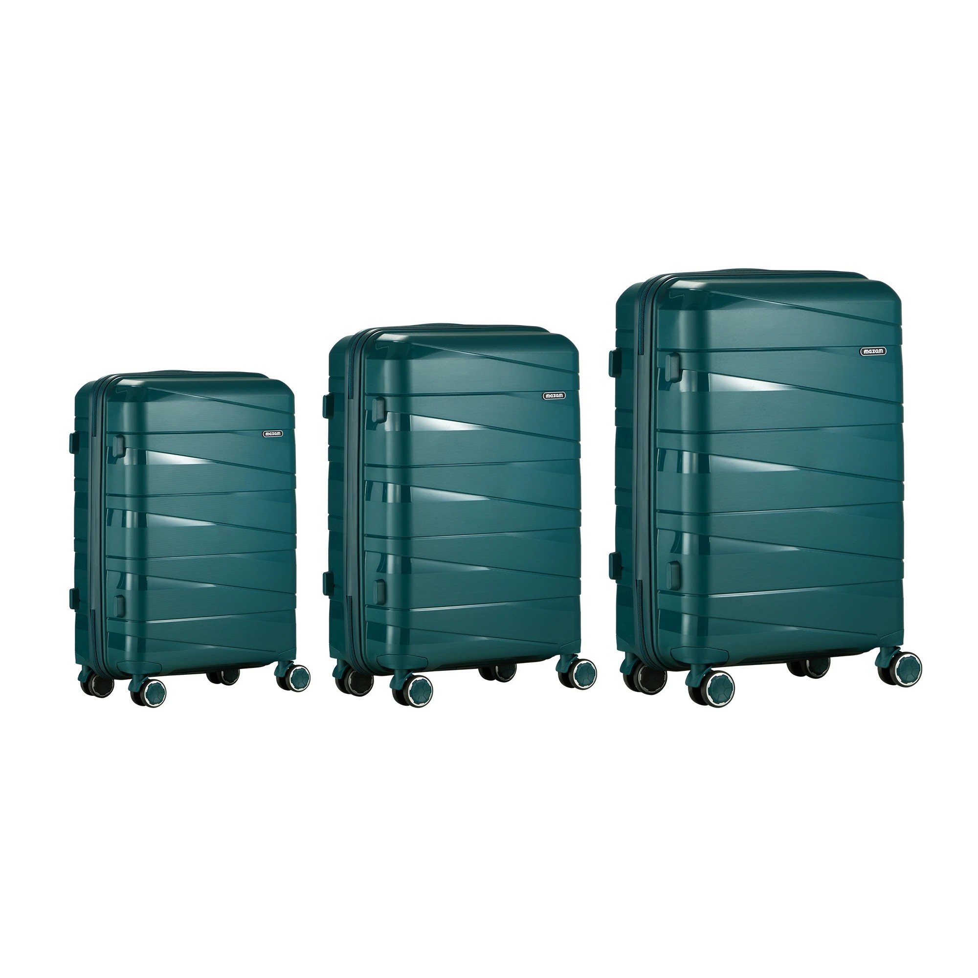 6 Mazam 3PCS Luggage Suitcase Trolley Set Travel TSA Lock PP Case - Green, 6 of 9