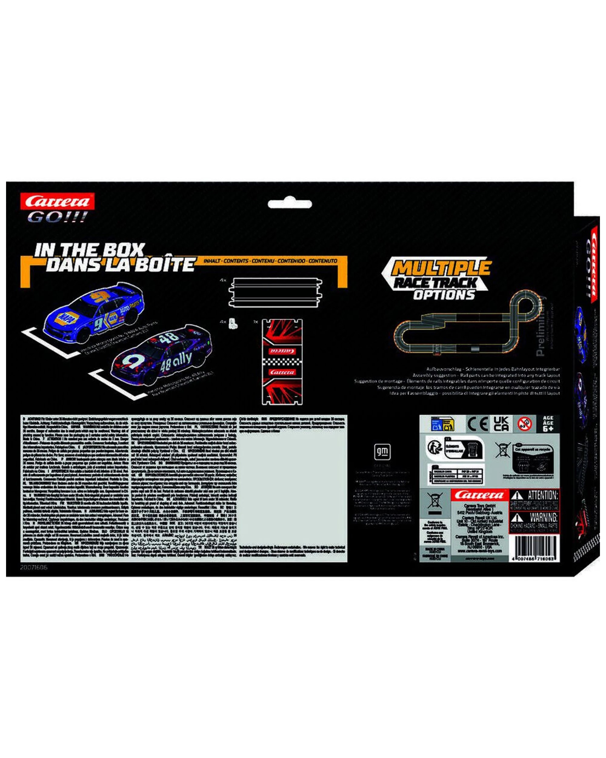 2 Carrera NASCAR Racer Extension Pack 2 Cars 4 Straight Track 1 43 Scale - Multi, 2 of 4