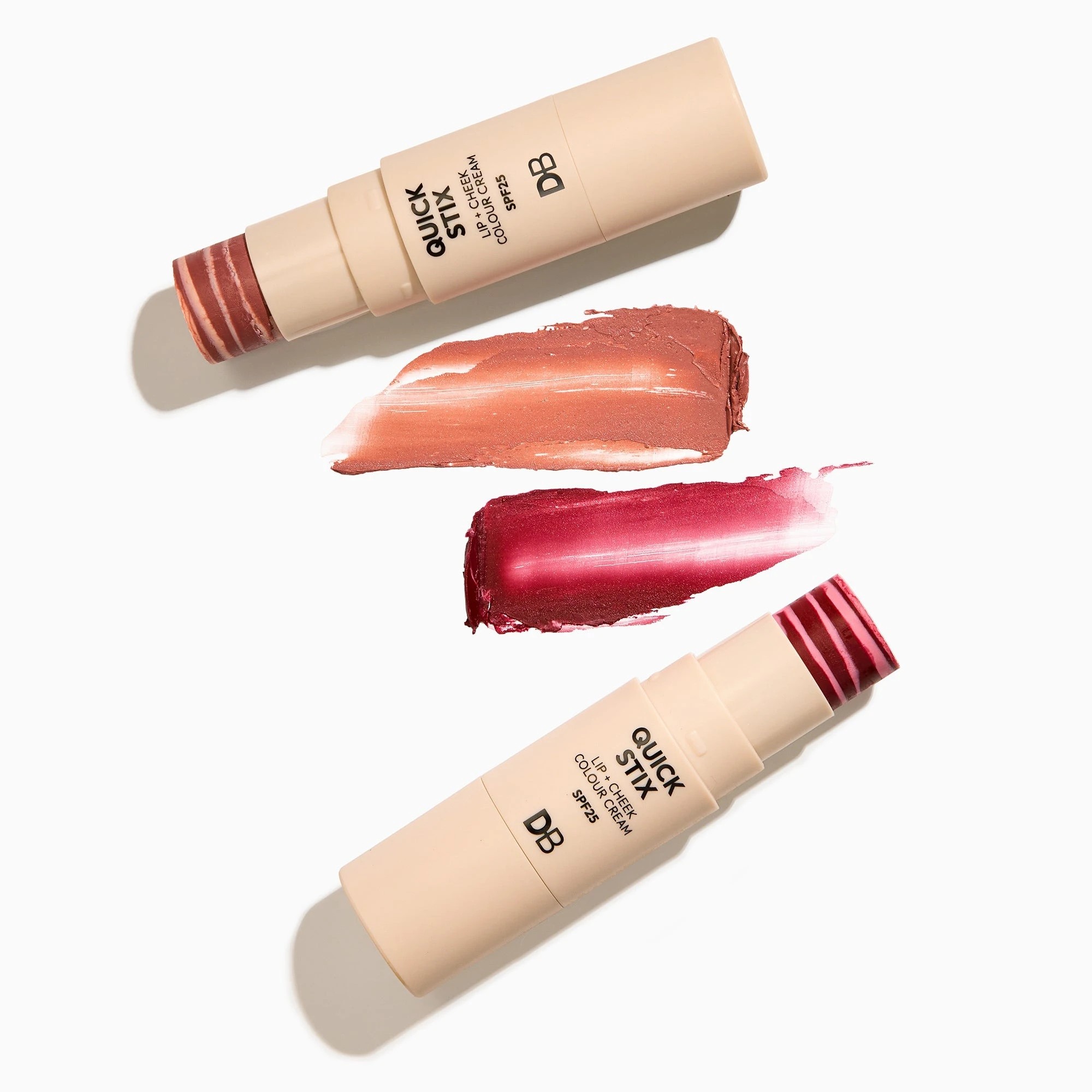 3 DB Designer Brands Quick Stix Lip + Cheek Colour Cream SPF 25 - Babe, 3 of 4