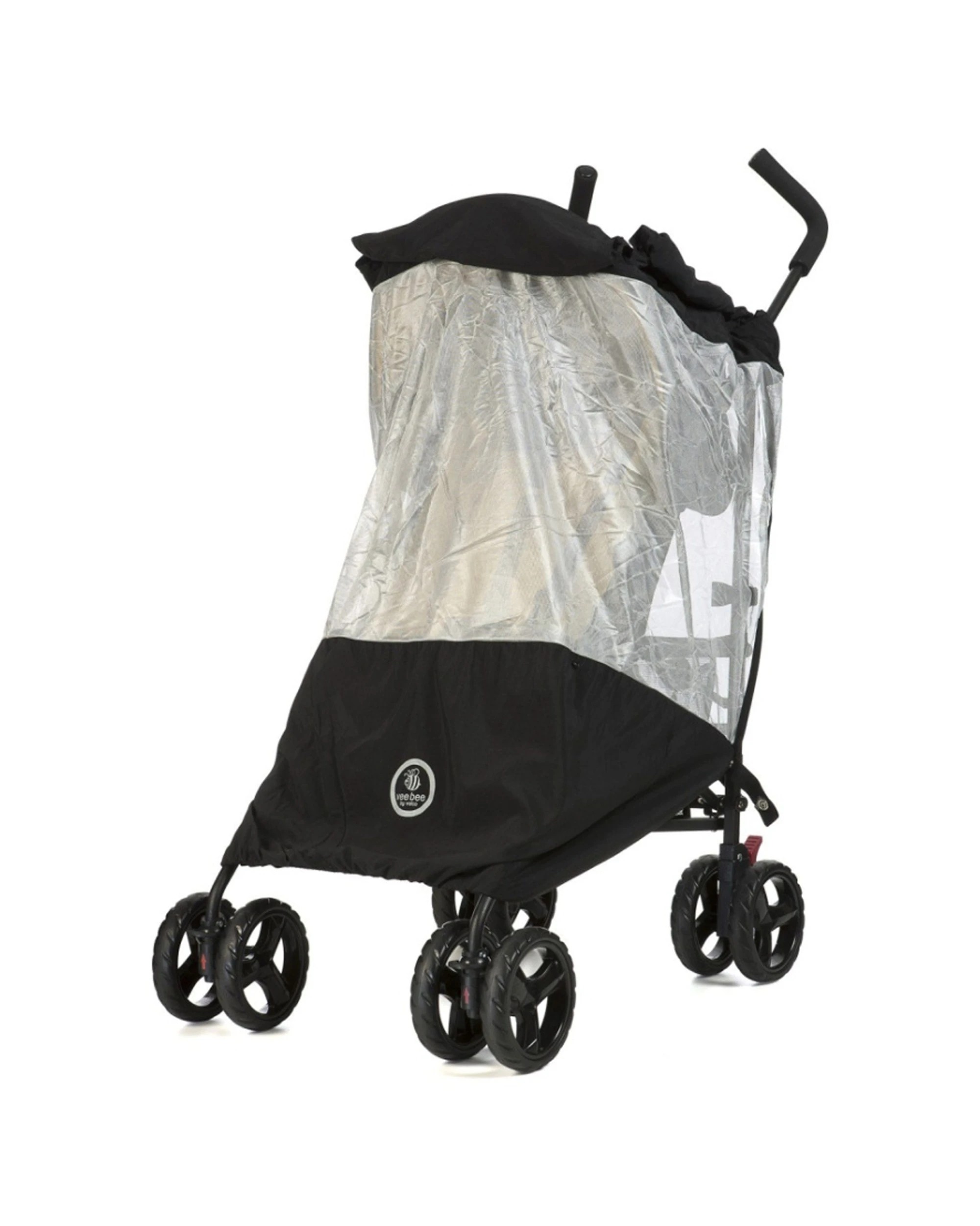 3 VeeBee Sun Stopper Pram Stroller Cover UV Mesh For Side By Side Model Compatible - Black, 3 of 5