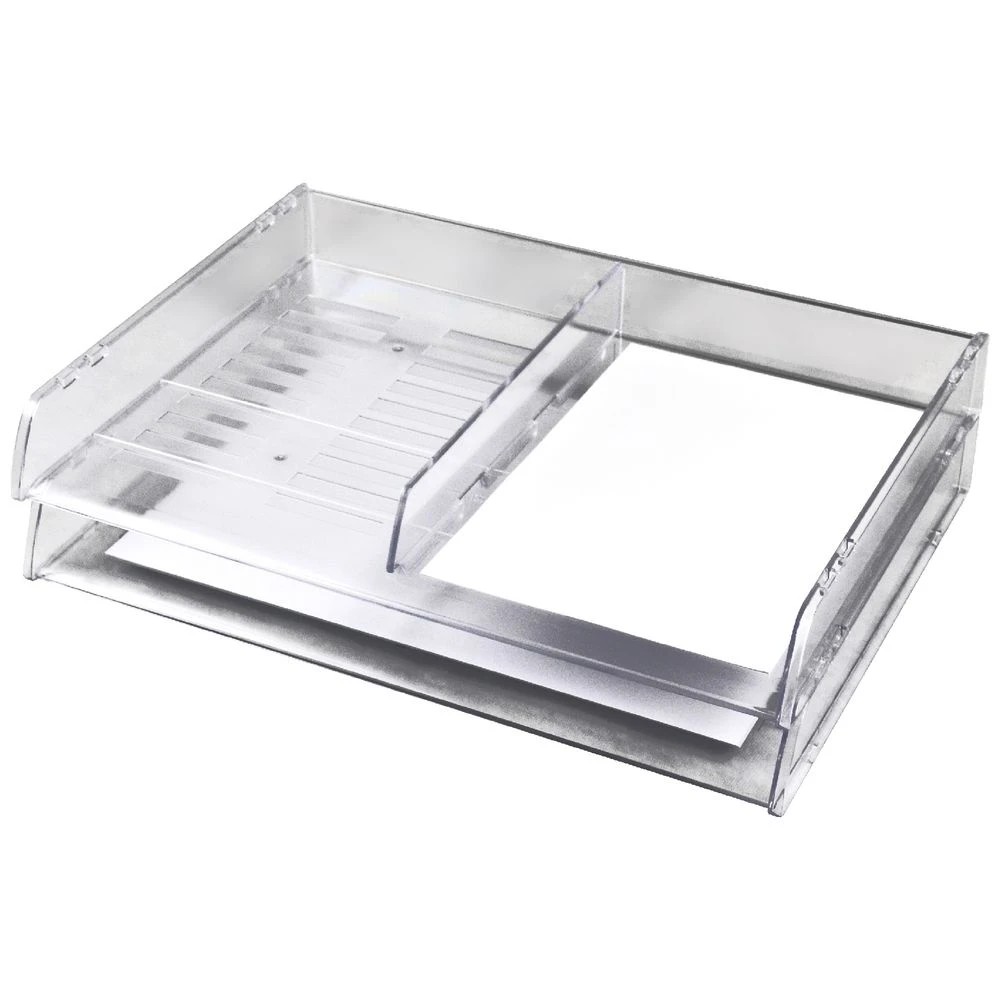3 Italplast A3 Document Tray with Dividers Clear, 3 of 3