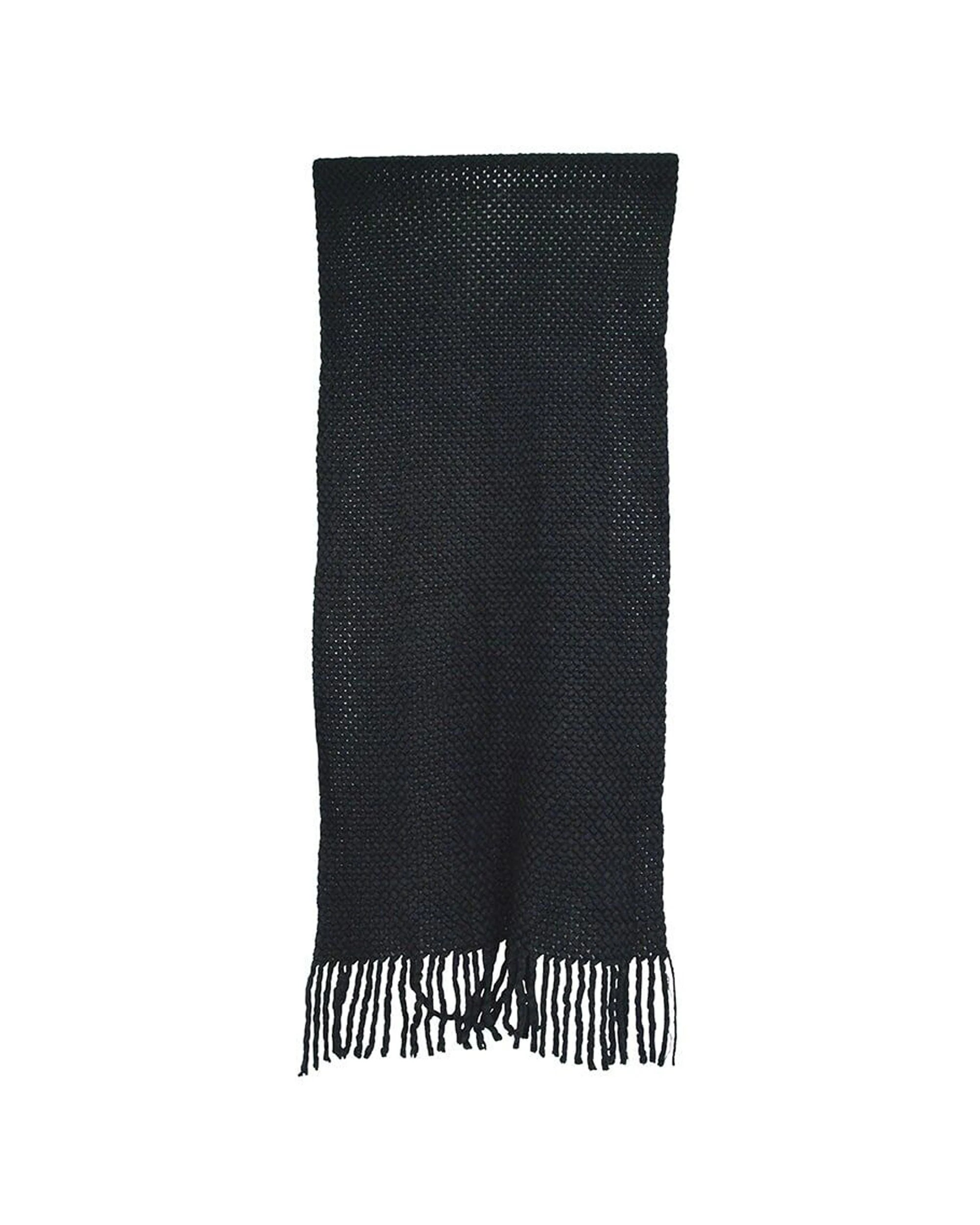 1 Annabel Trends Knitted Scarf Warm Neck Wrap Chunky Knit Soft 170x50cm - Black, 1 of 1